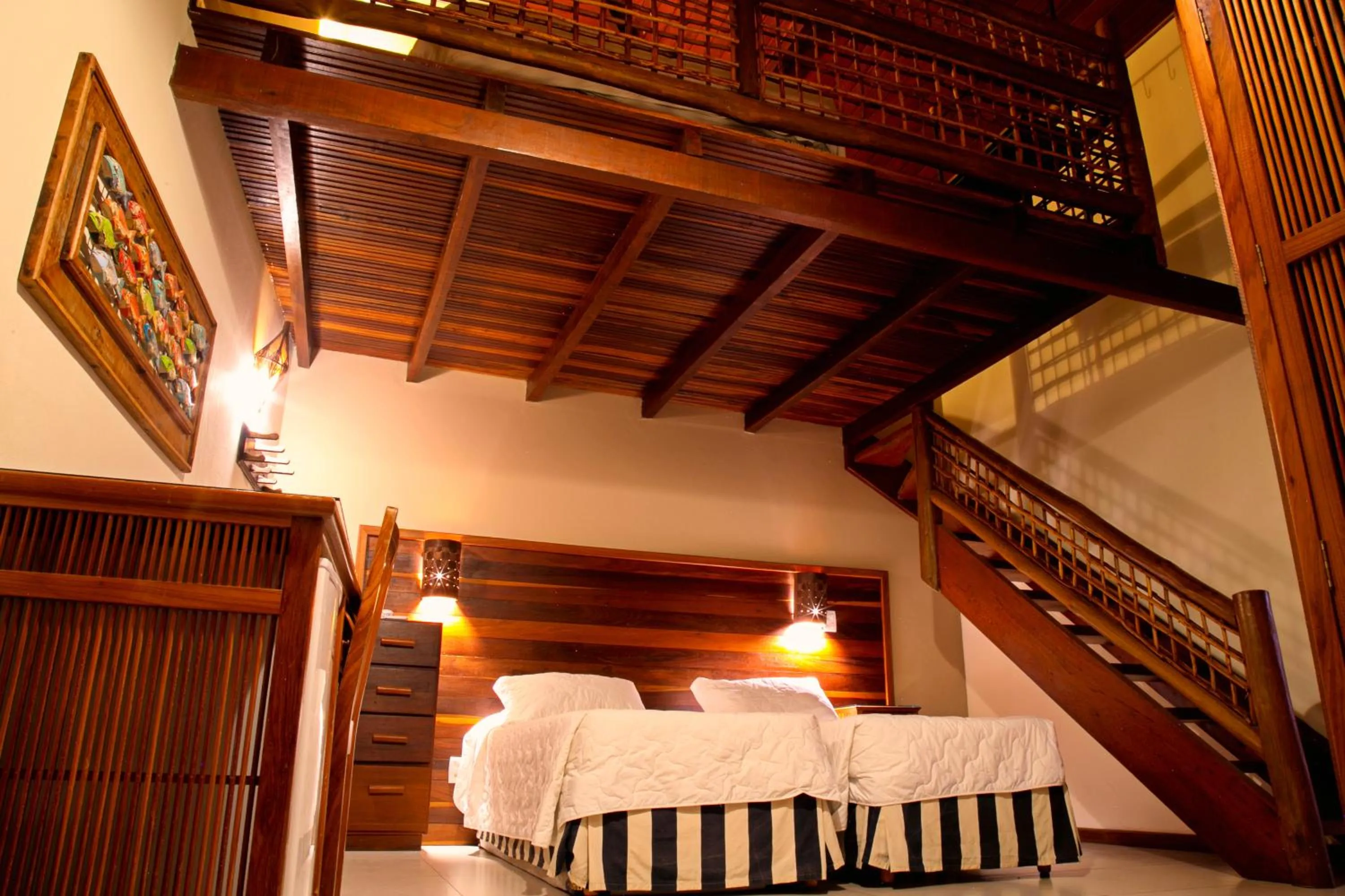 Bed in Pousada Casa do Forte