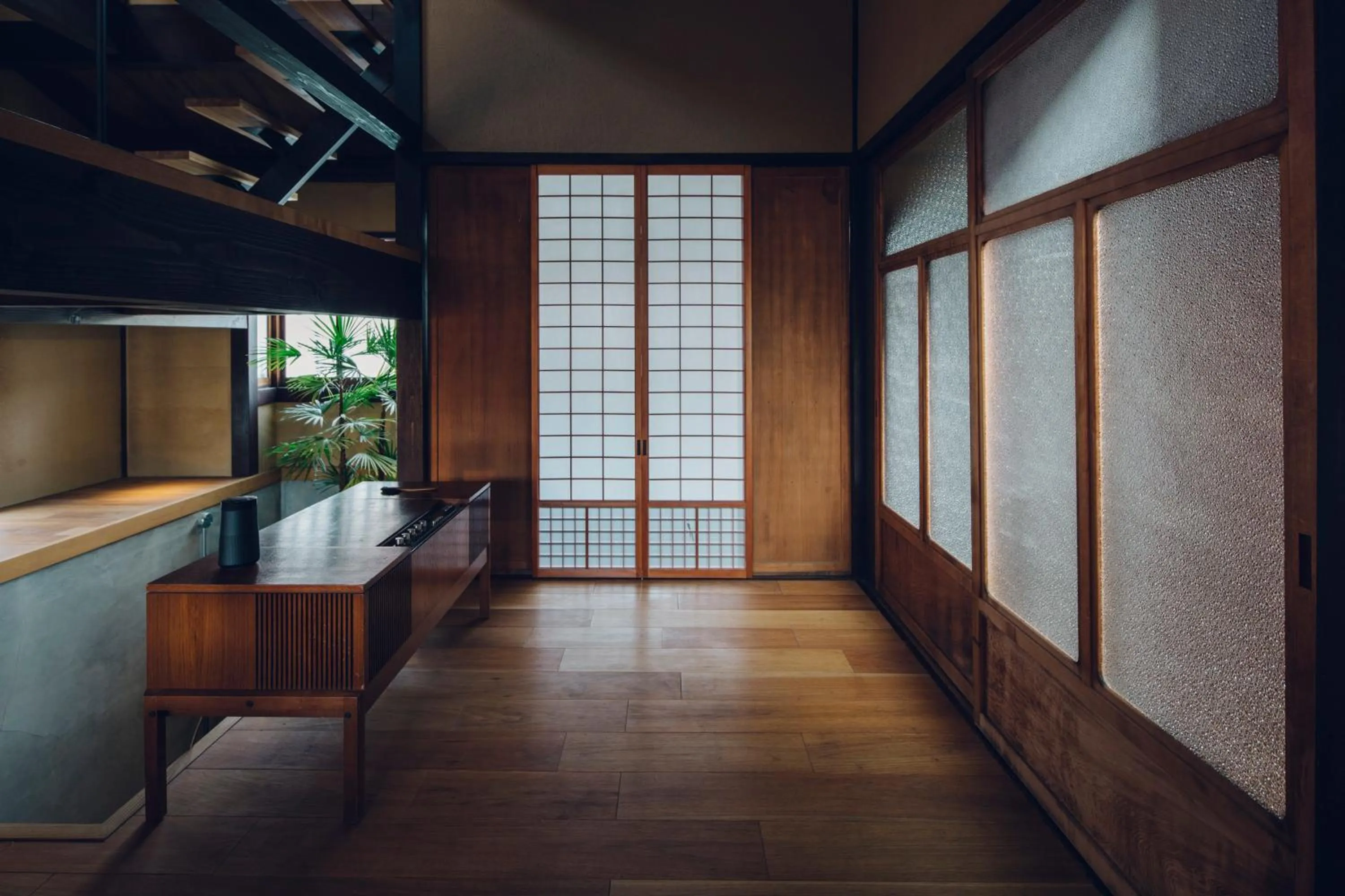 Living room in Tsukihi House Kyoto
