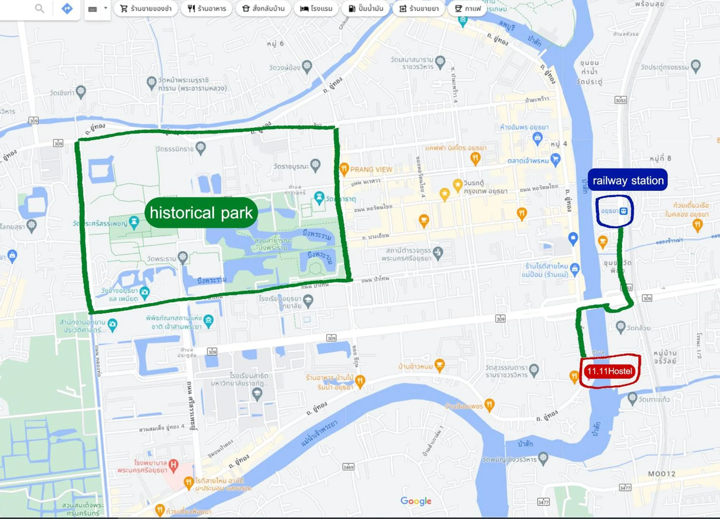 Floor plan in 11:11 Hostel