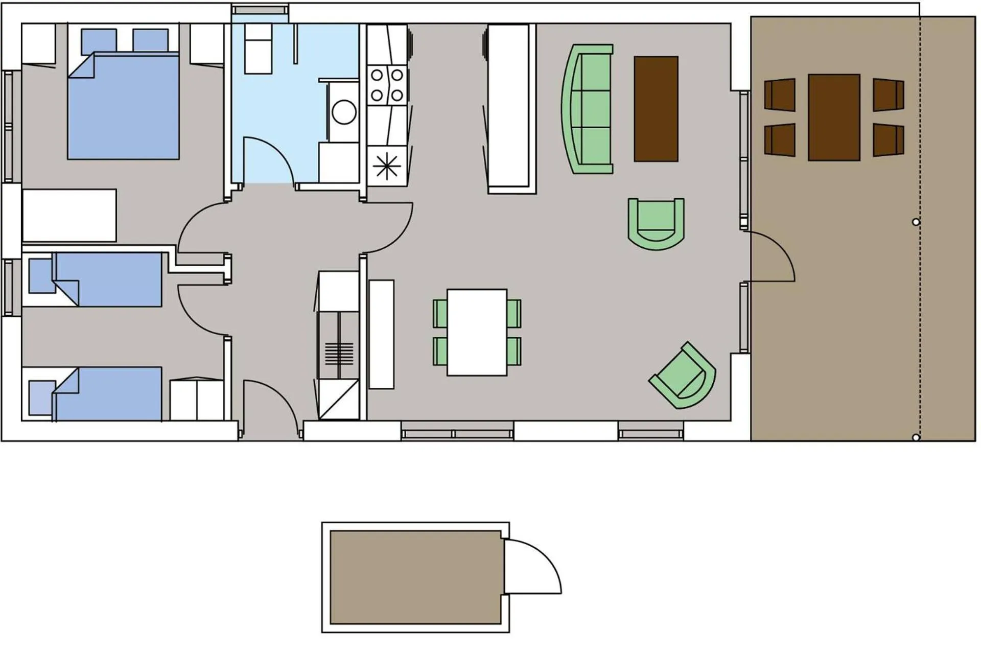 Floor plan in Lalandia Billund