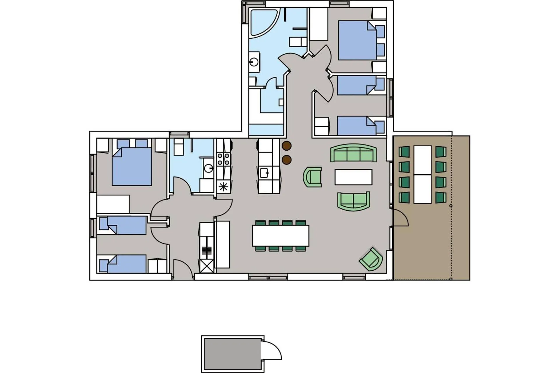 Floor plan in Lalandia Billund
