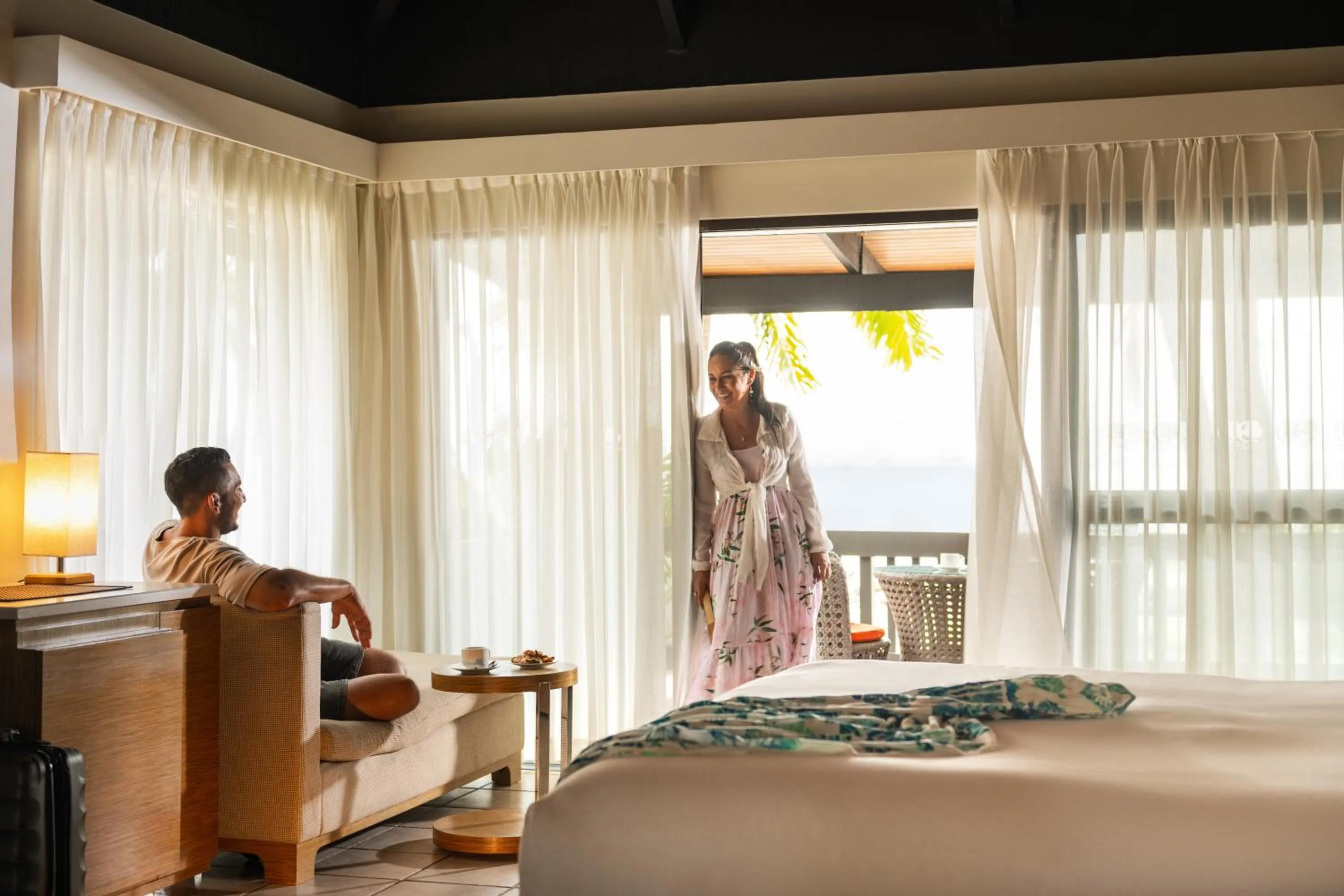 View (from property/room), Bed in DoubleTree by Hilton Fiji - Sonaisali Island