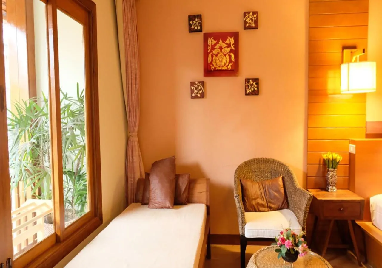 Decorative detail, Bed in Vieng Mantra Hotel