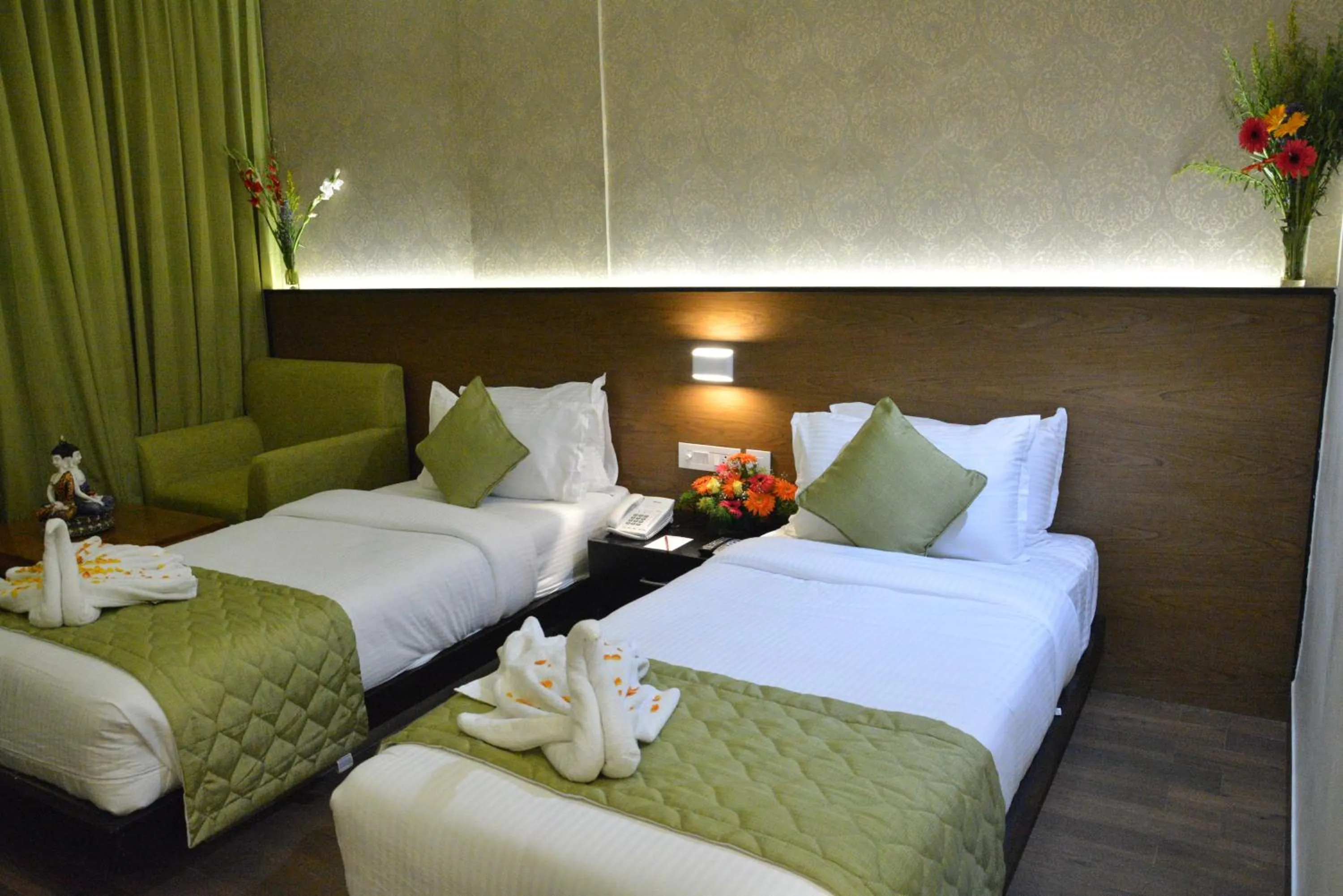 Bed in Hotel Sree Annamalaiyar Park