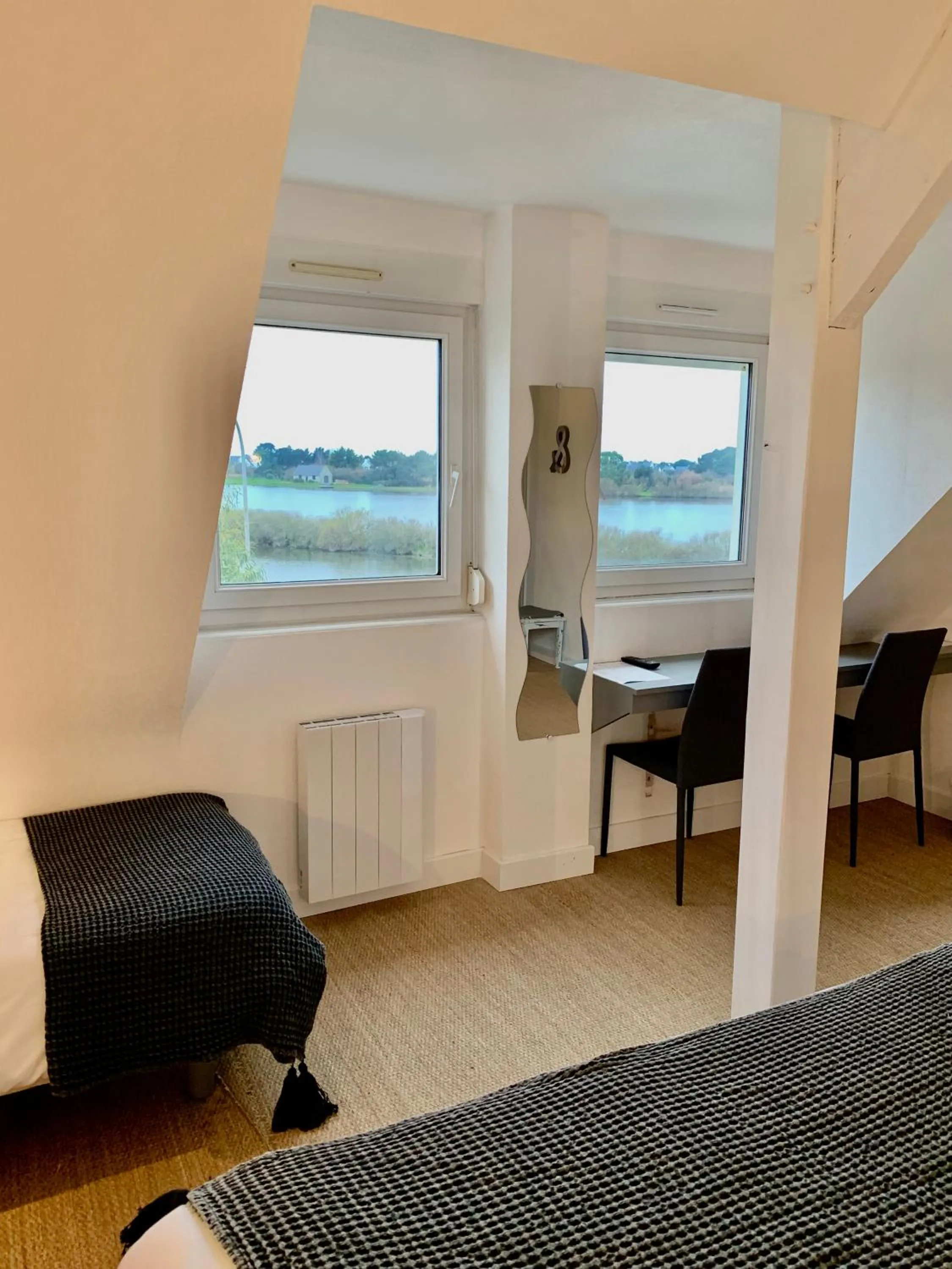 Bed in Hotel La Licorne