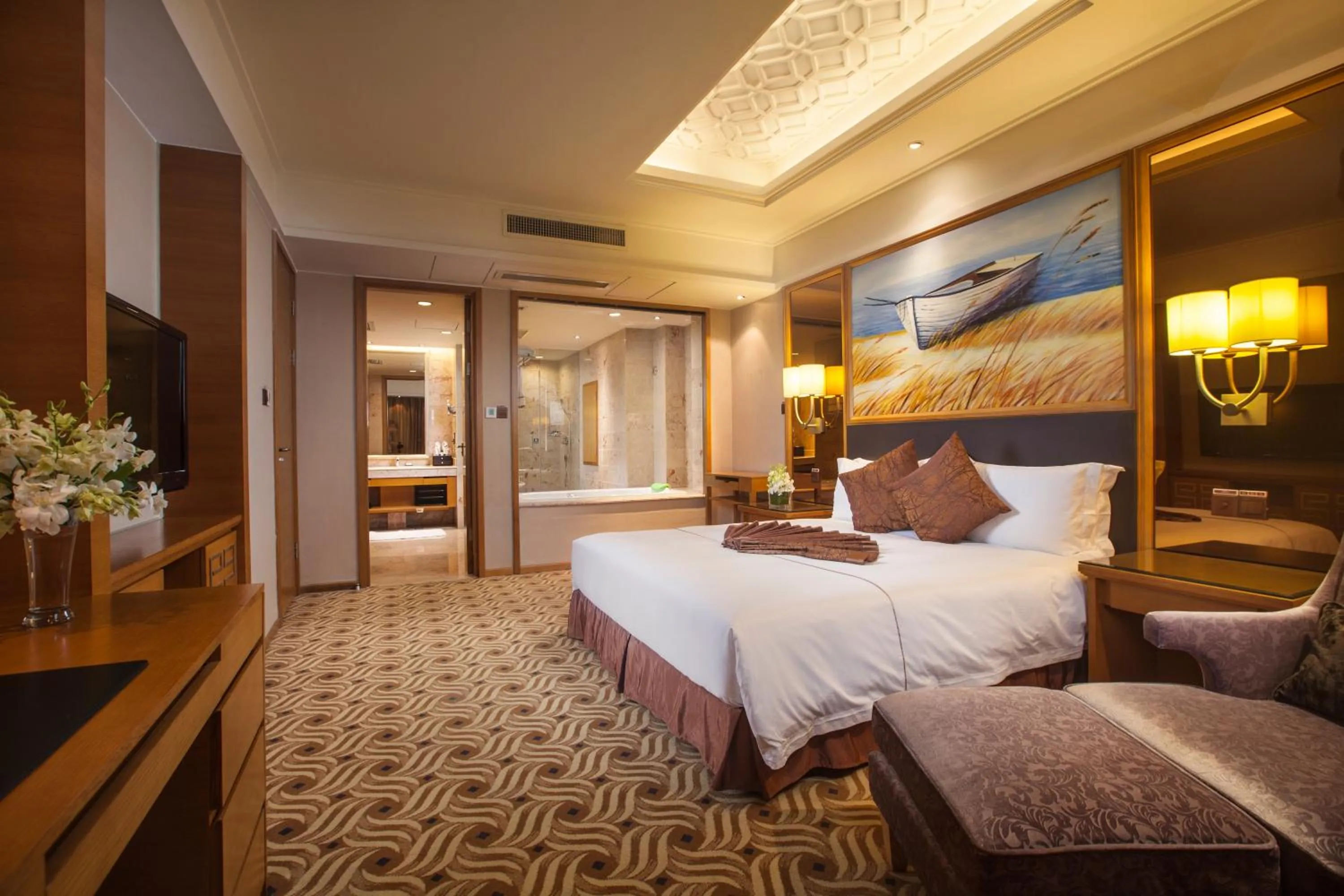 Bed in Hotel Nikko Wuxi