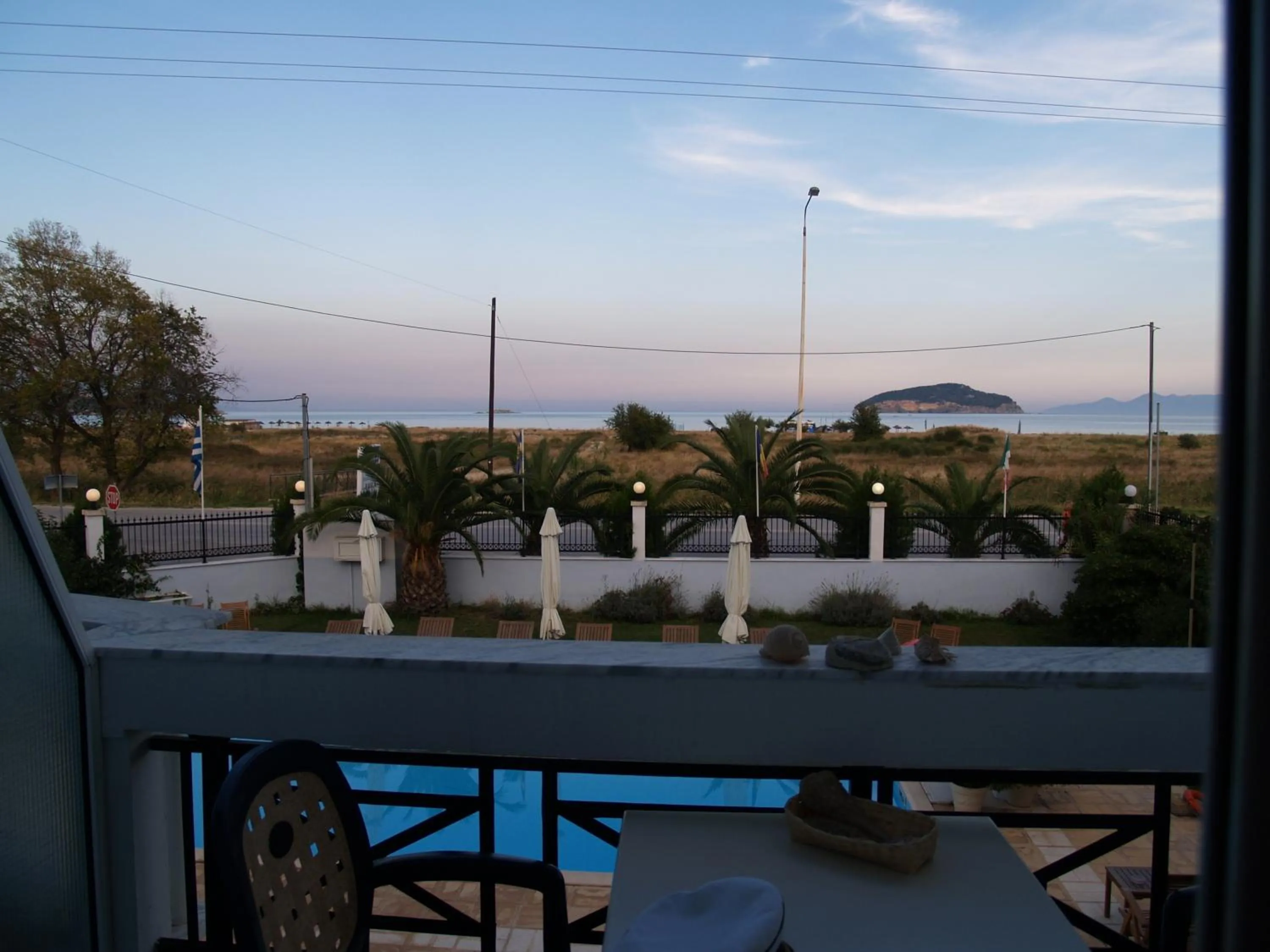 Balcony/Terrace in Kavala Beach Hotel apartments