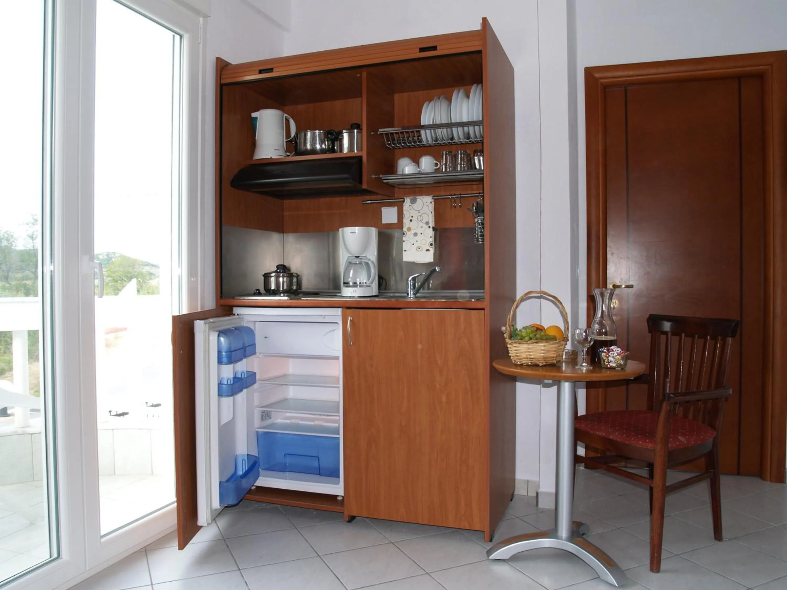 Kitchen or kitchenette in Kavala Beach Hotel apartments