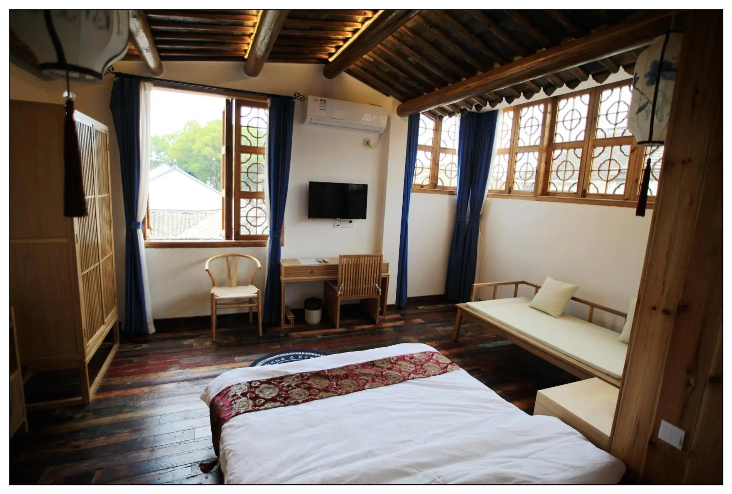 Bird's eye view, Bed in Tongli Begonia Flowers Guesthouse Bird's eye view, Bed in Tongli Begonia Flowers Guesthouse