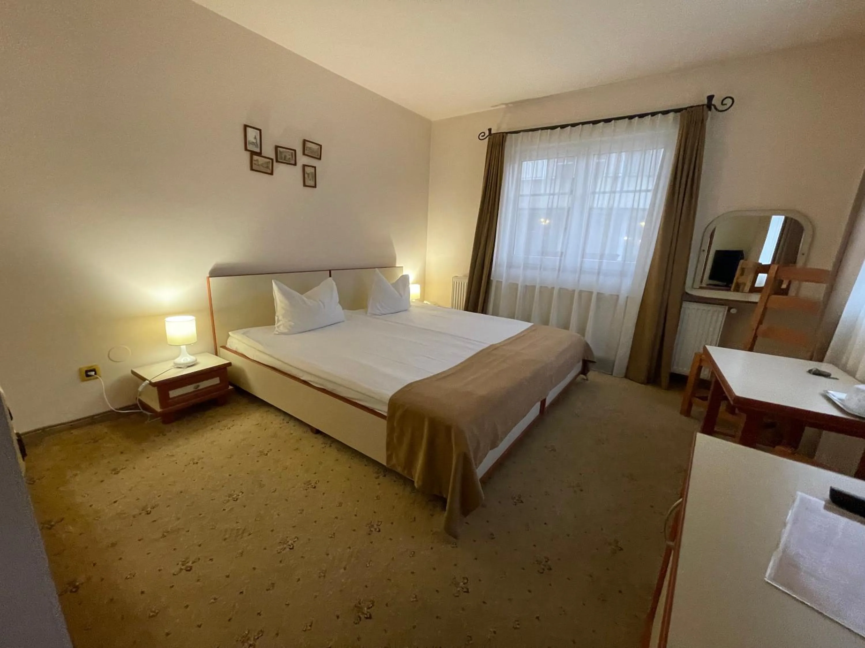 Bed in Pensiunea Luiza