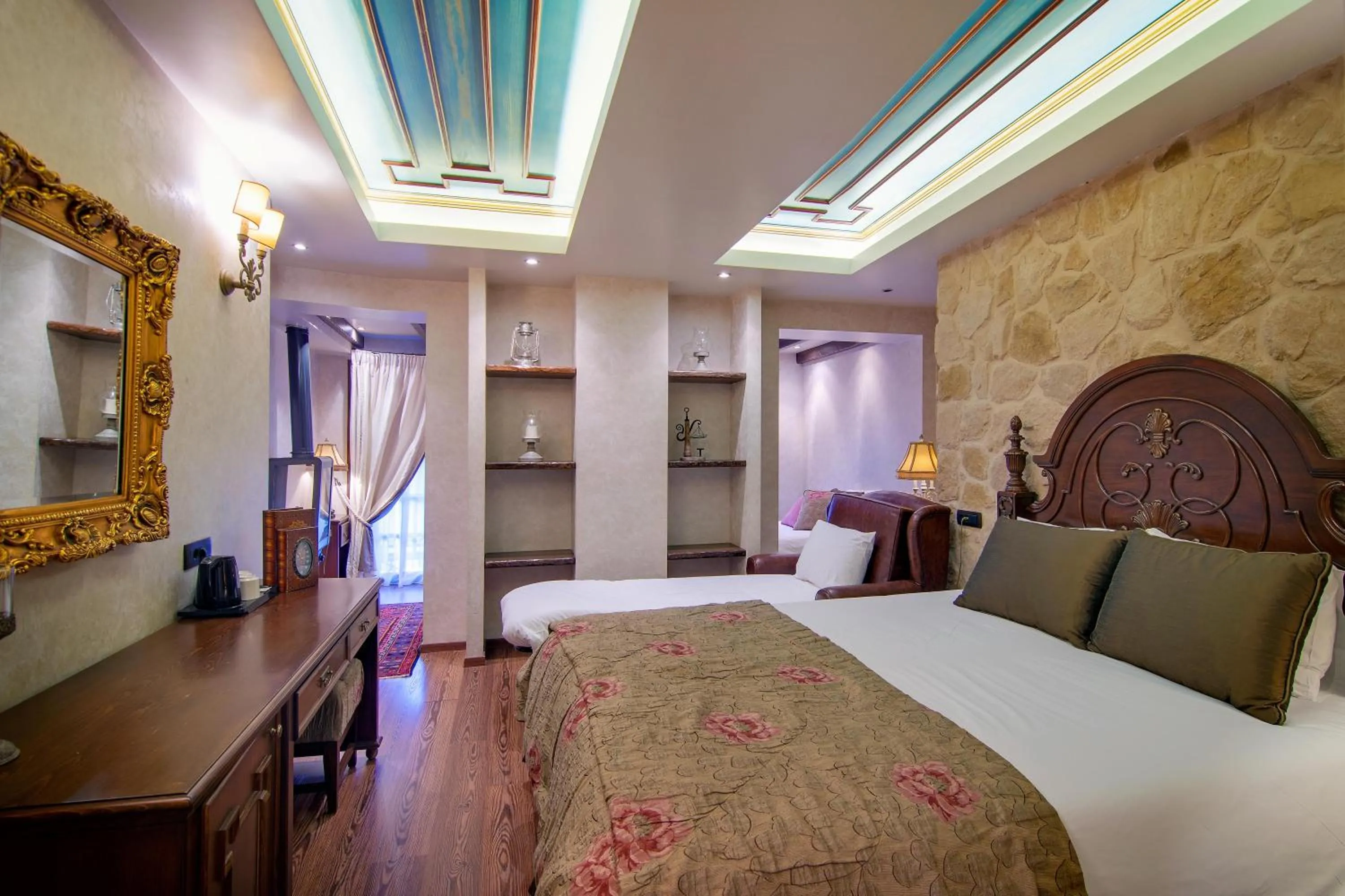 Bed in Hotel Kassaros