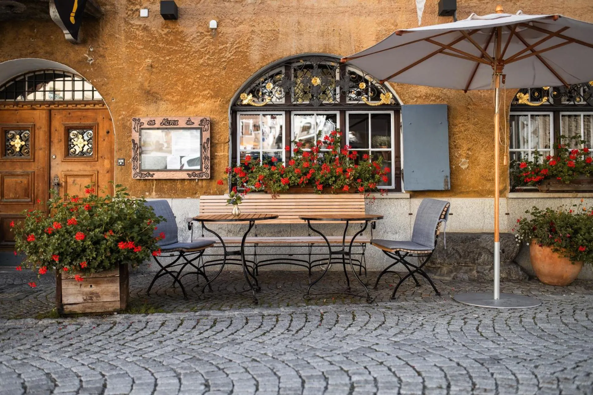 Balcony/Terrace in Historic Hotel Crusch Alva