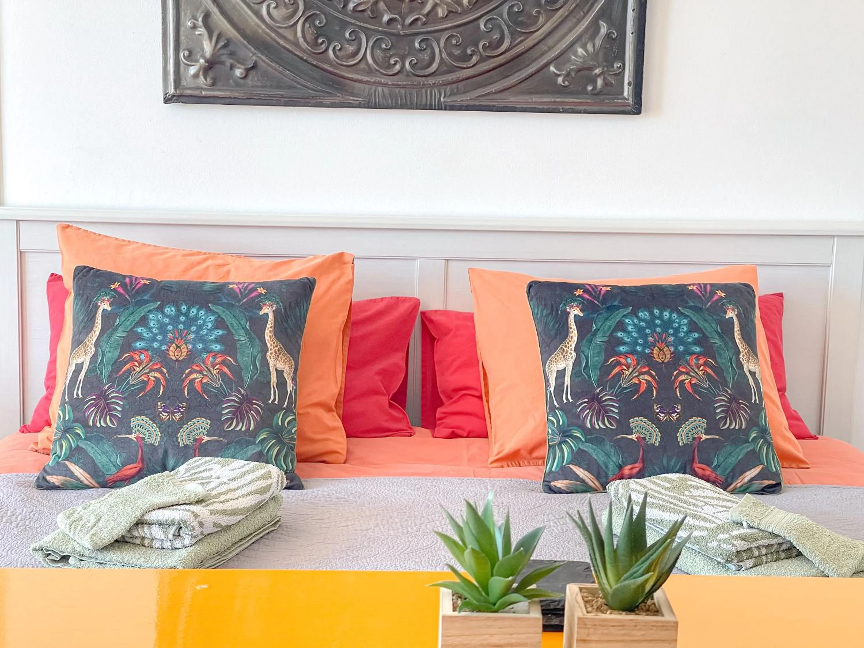 Bed in Unique studio Apartment with amazing terrace Sitges centre beach