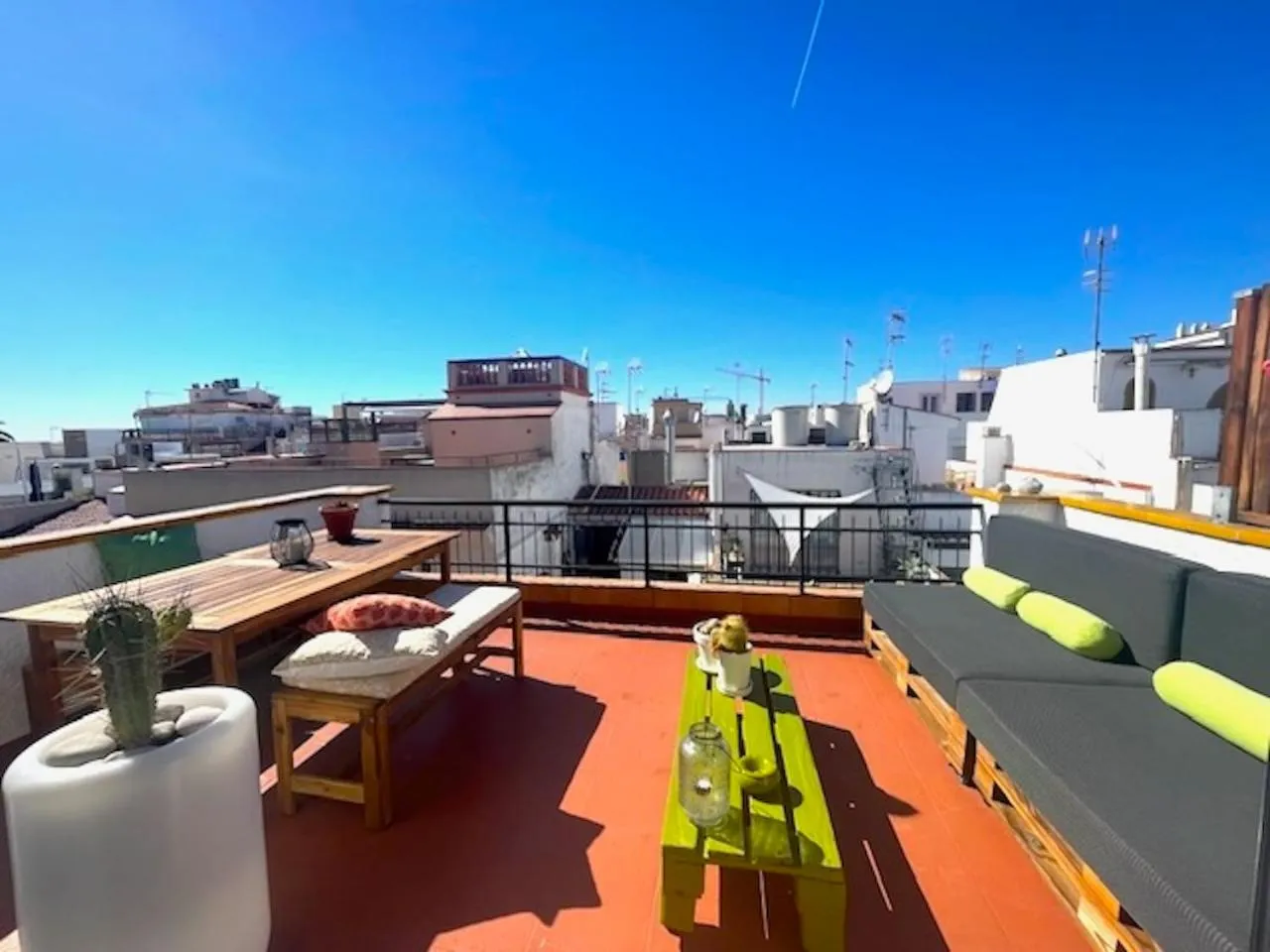 Balcony/Terrace in Unique studio Apartment with amazing terrace Sitges centre beach