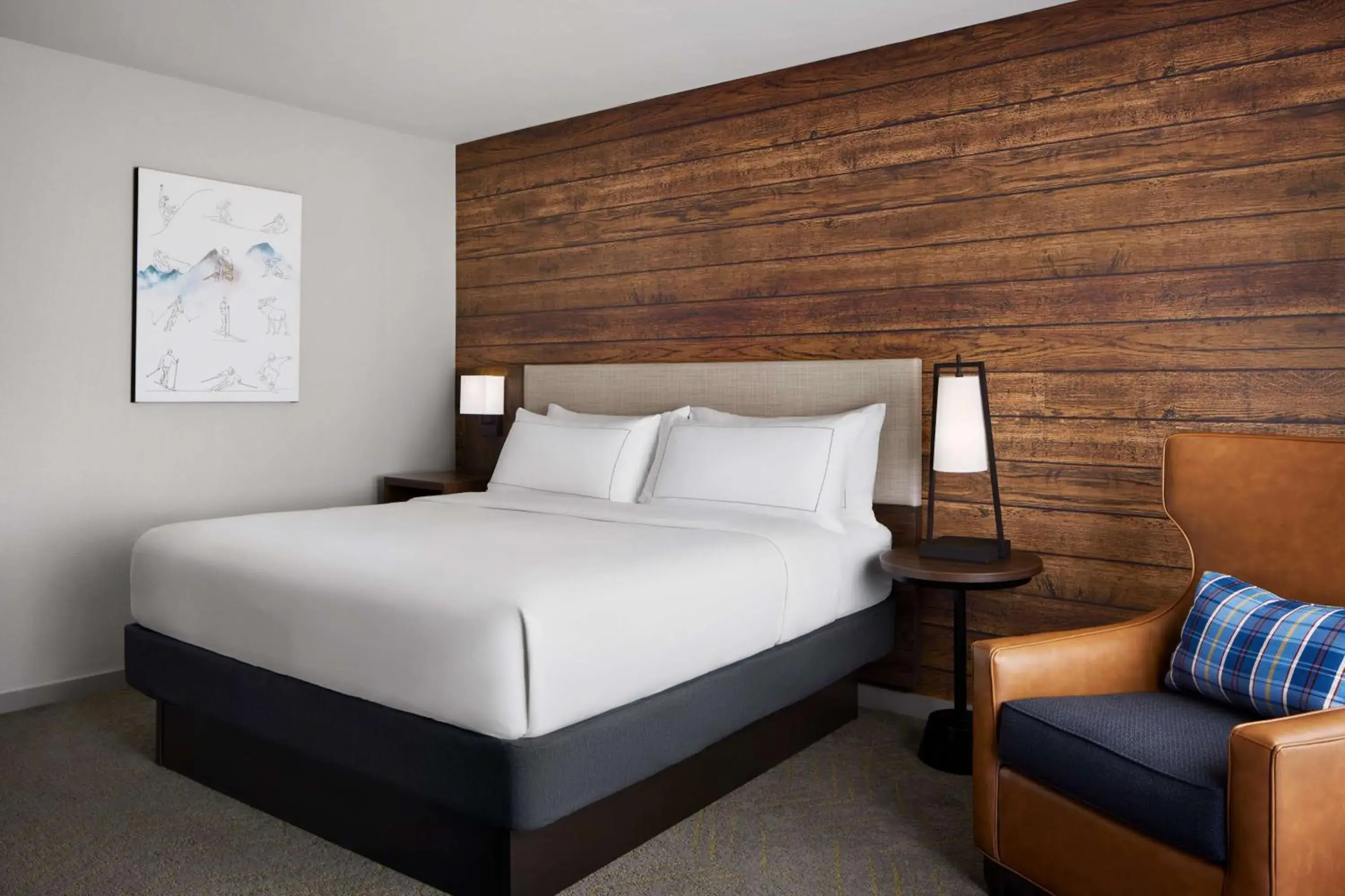 Bed in Killington Mountain Lodge, Tapestry Collection by Hilton Bed in Killington Mountain Lodge, Tapestry Collection by Hilton