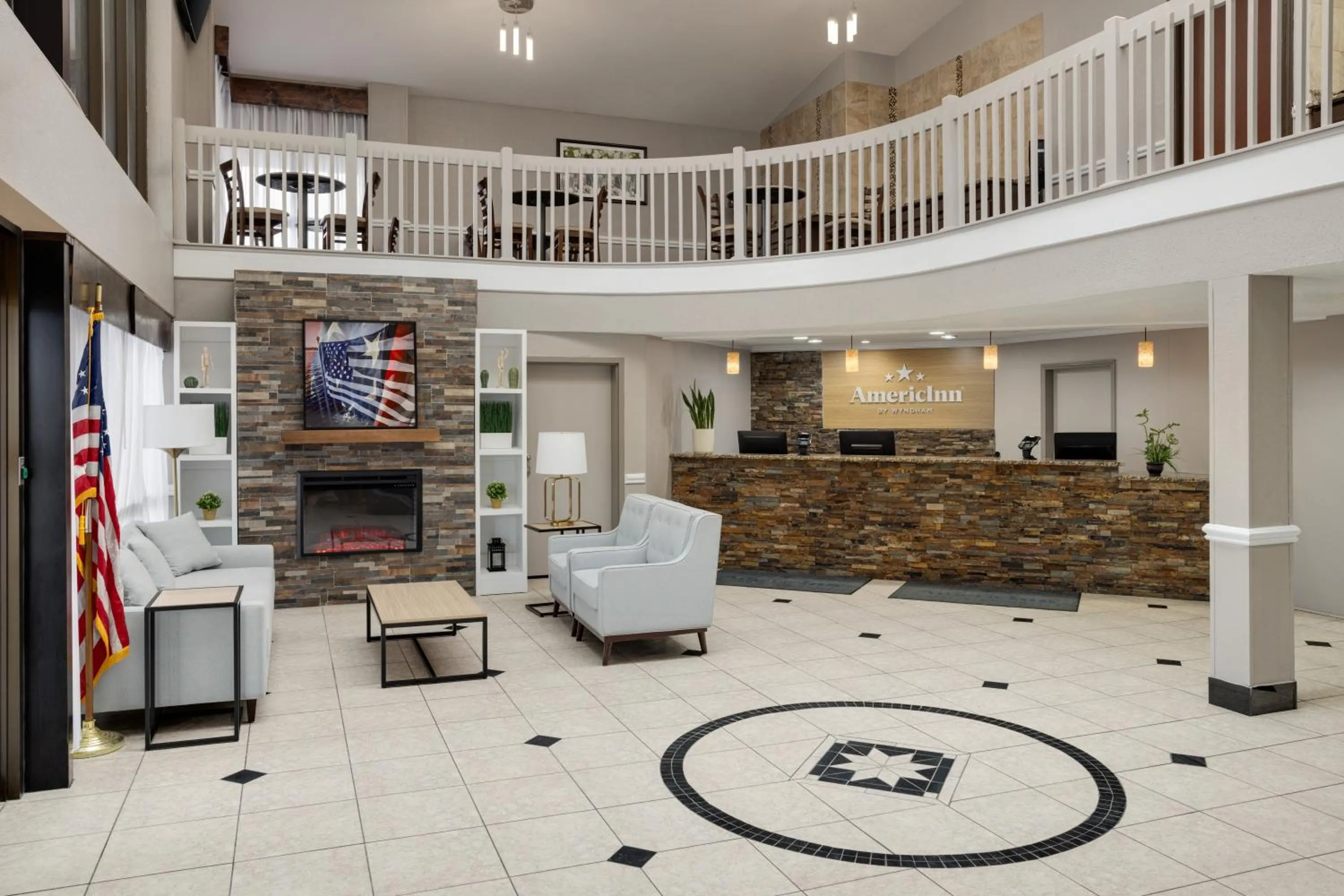 Lobby or reception in AmericInn by Wyndham Grand Rapids Airport North