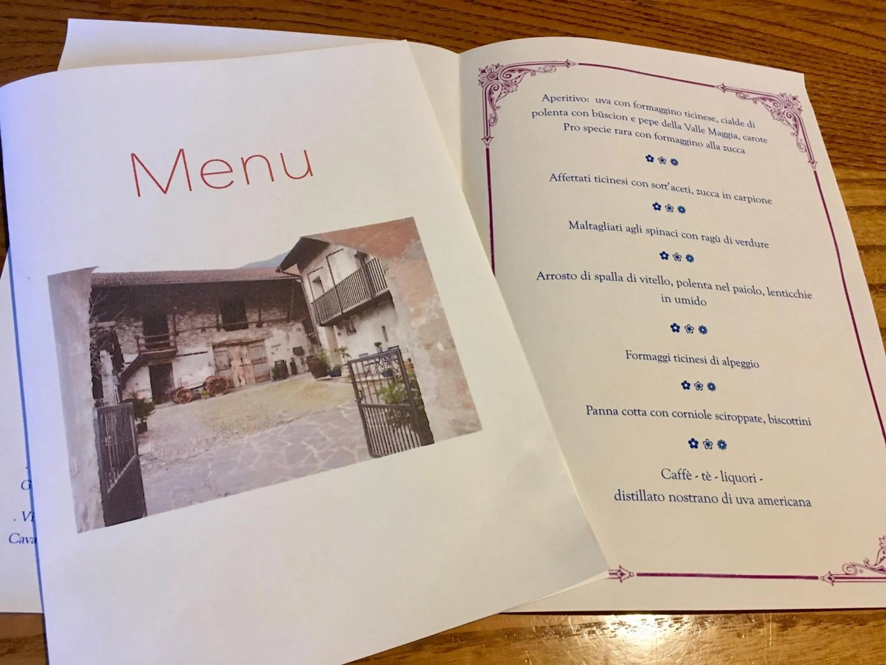 Food and drinks in Antica Sosta dei Viandanti