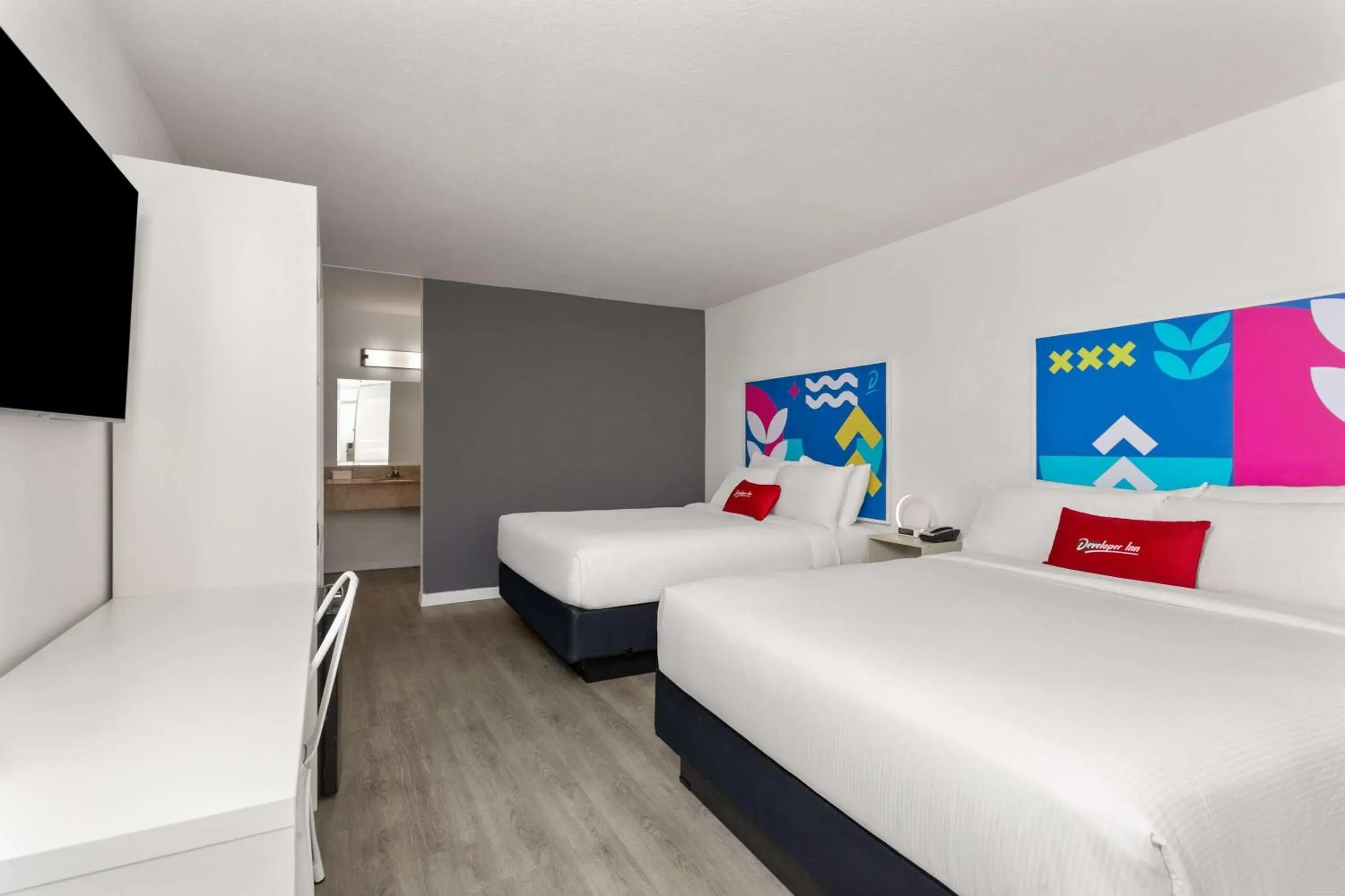 Photo of the whole room, Bed in Developer Inn Downtown Orlando, a Baymont by Wyndham Photo of the whole room, Bed in Developer Inn Downtown Orlando, a Baymont by Wyndham