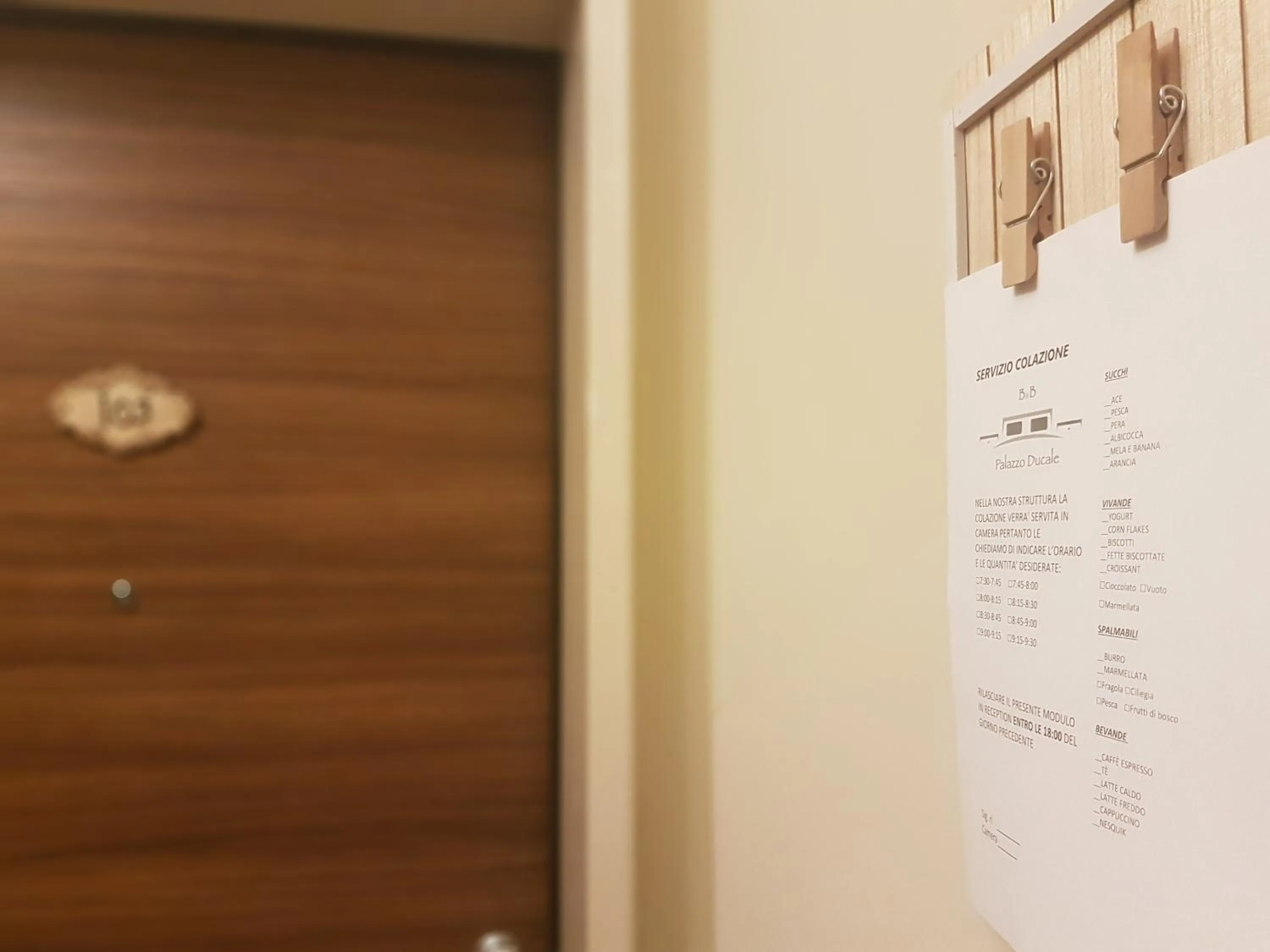 Food and drinks in Palazzo Ducale