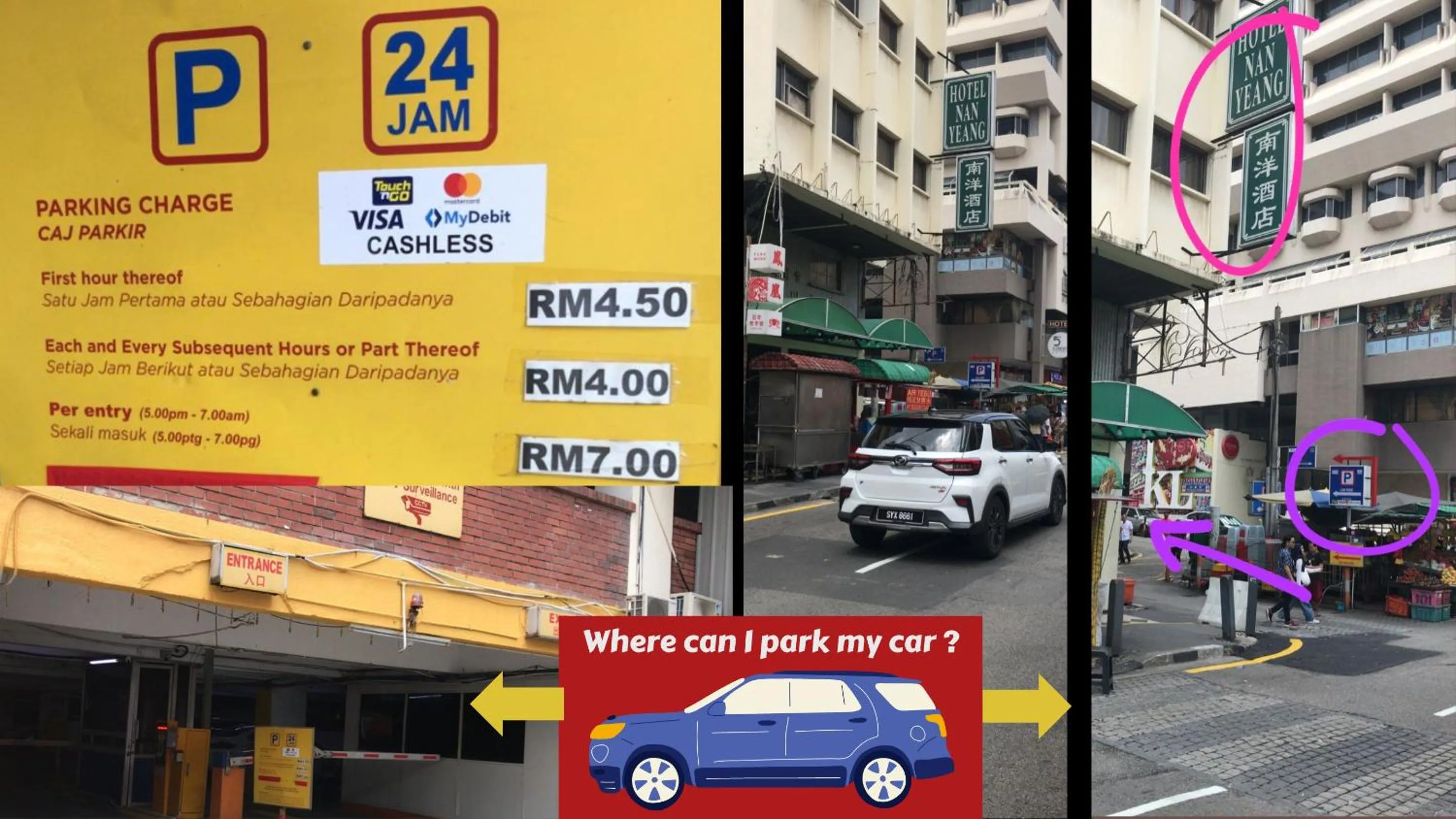 Parking in Petaling Street Hotel Chinatown