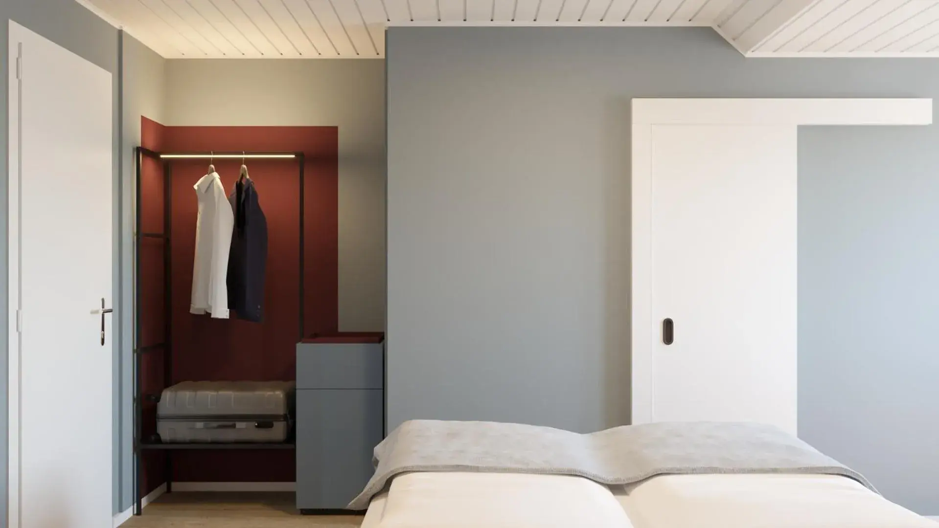 Bedroom, Bed in Châtonneyre Hotel & Restaurant Bedroom, Bed in Châtonneyre Hotel & Restaurant