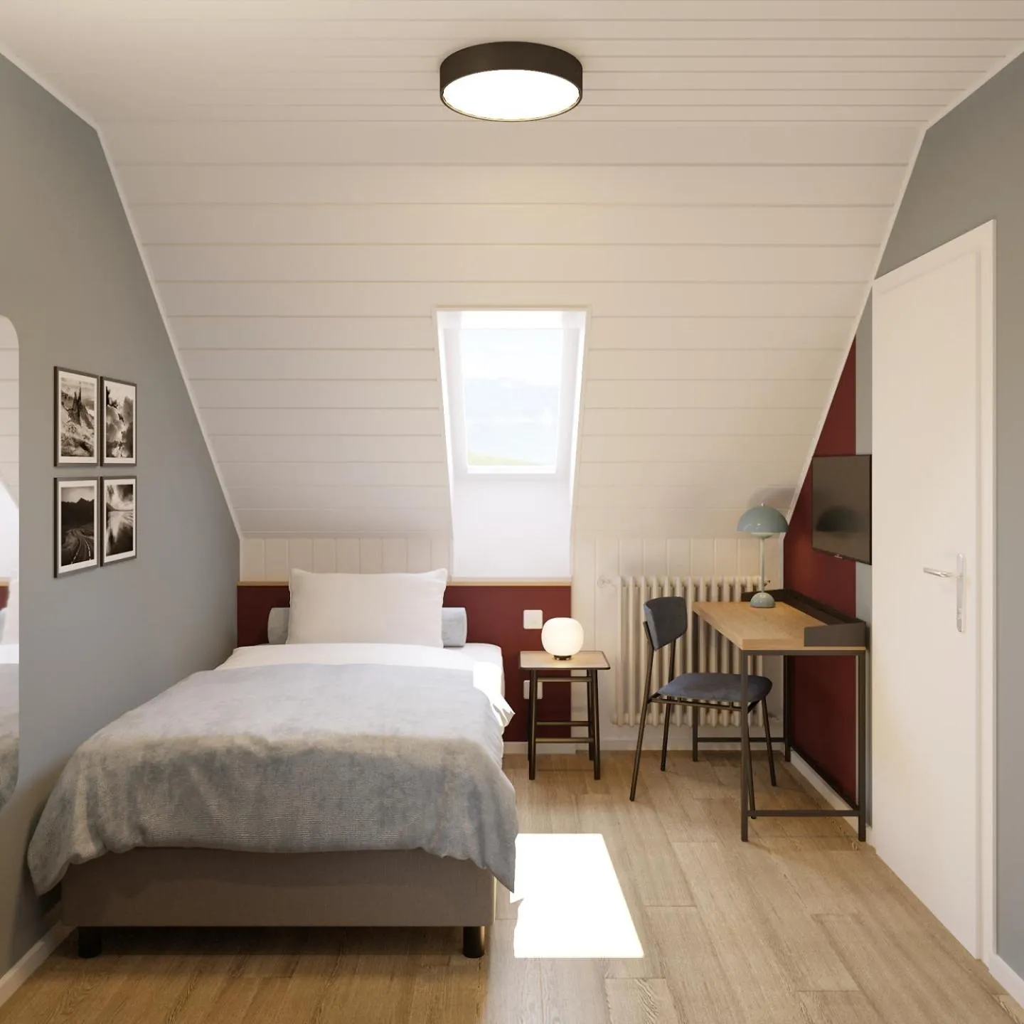 Bedroom, Bed in Châtonneyre Hotel & Restaurant