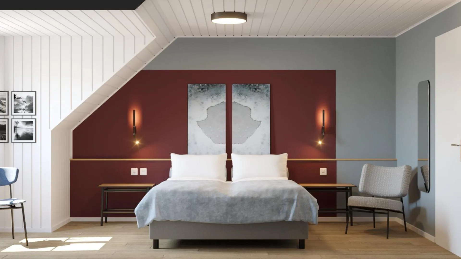 Bedroom, Bed in Châtonneyre Hotel & Restaurant