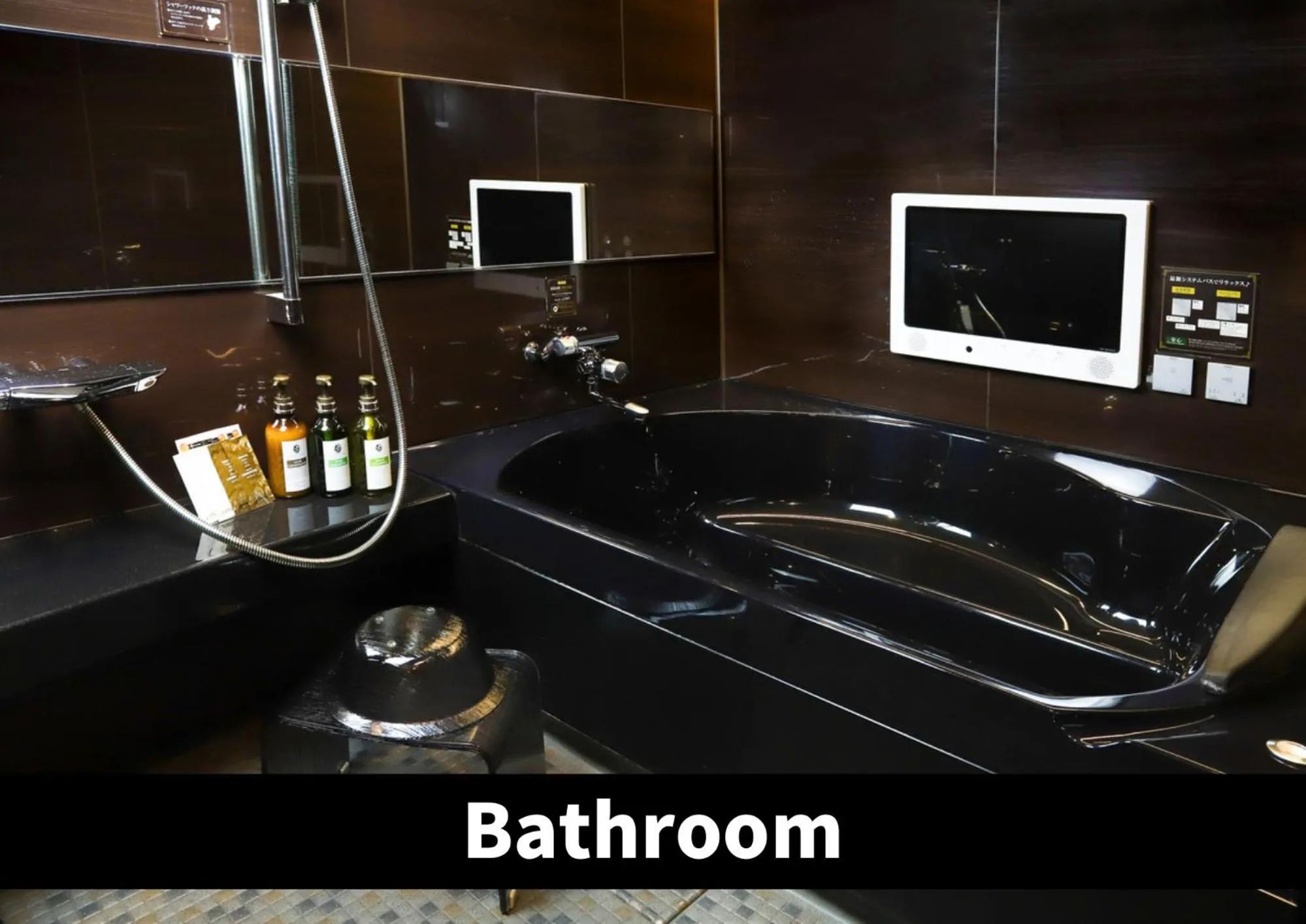 Bathroom in Hotel K6 Osaka Namba Dotonbori Near Shinsaibashi - Family Kids Concept