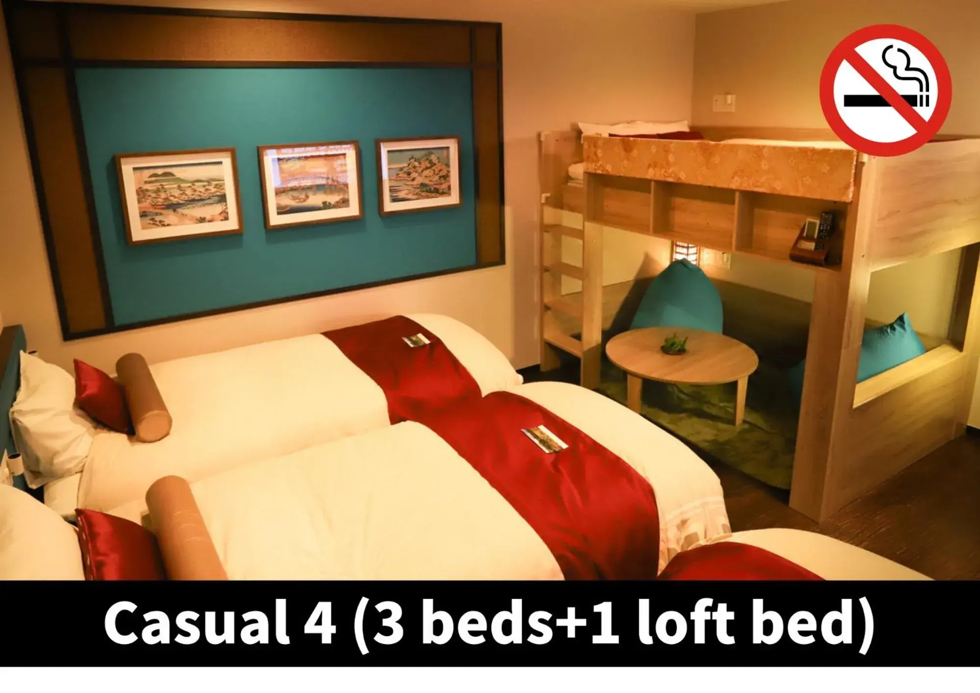 Bedroom, Bed in Hotel K6 Osaka Namba Dotonbori Near Shinsaibashi - Family Kids Concept Bedroom, Bed in Hotel K6 Osaka Namba Dotonbori Near Shinsaibashi - Family Kids Concept