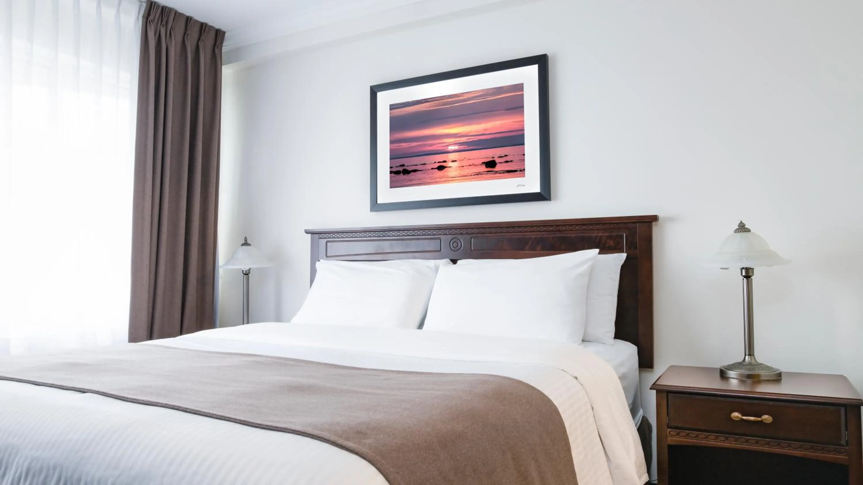 Bed in Hotel Rimouski