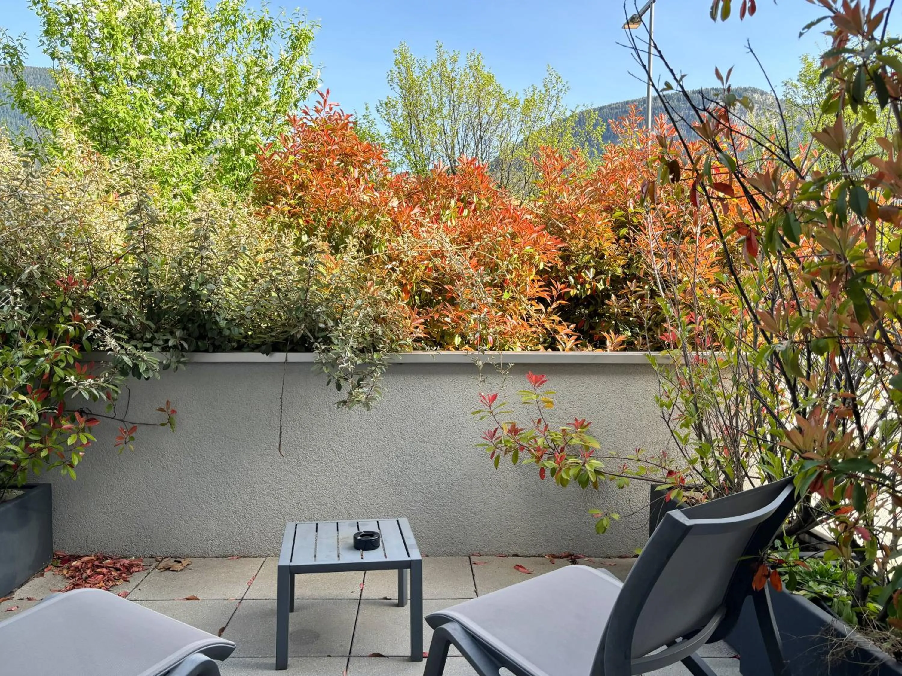 Balcony/Terrace in Nonanteneuf appart hōtel Sierre - contactless check-in