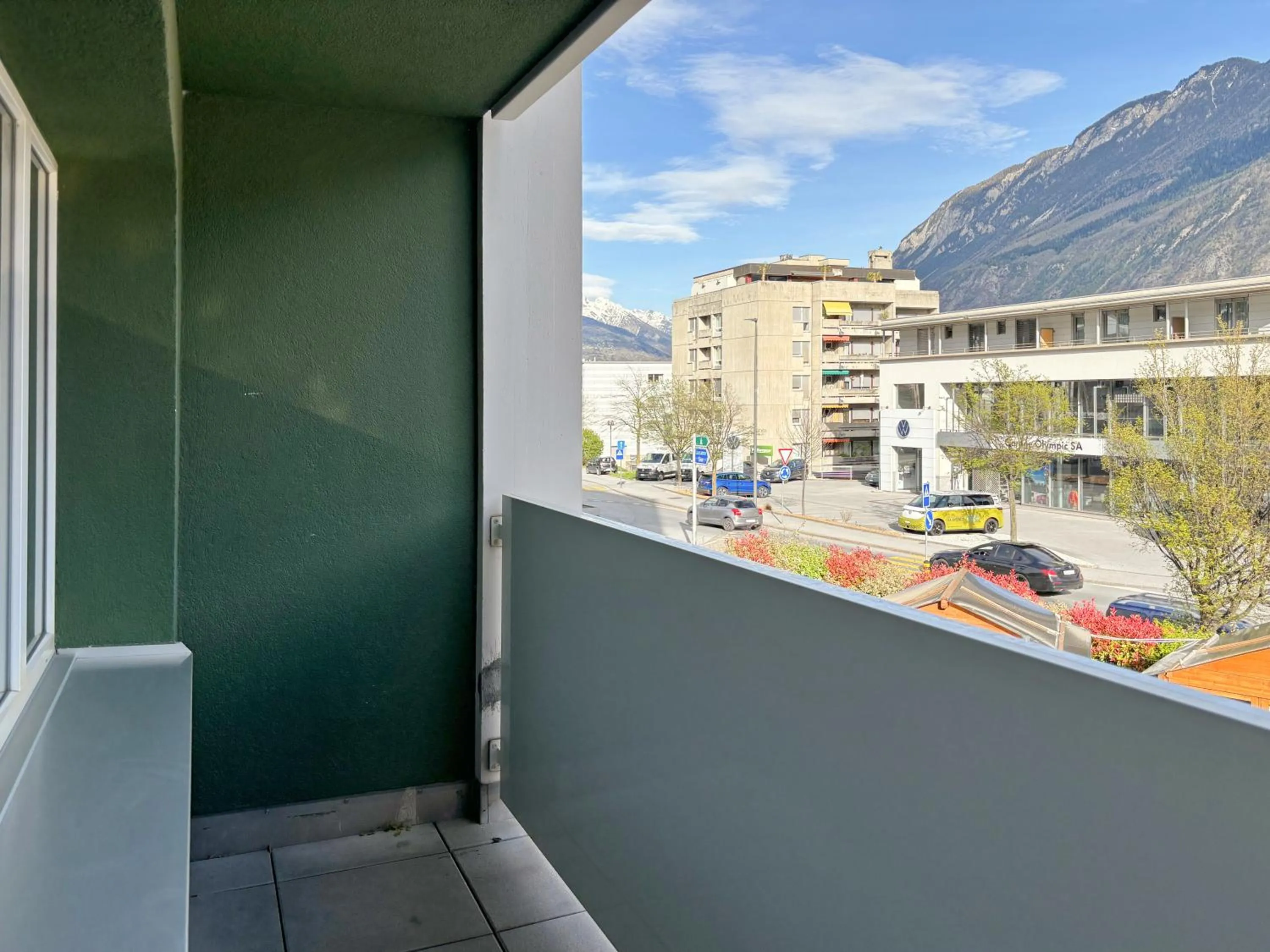 Balcony/Terrace in Nonanteneuf appart hōtel Sierre - contactless check-in