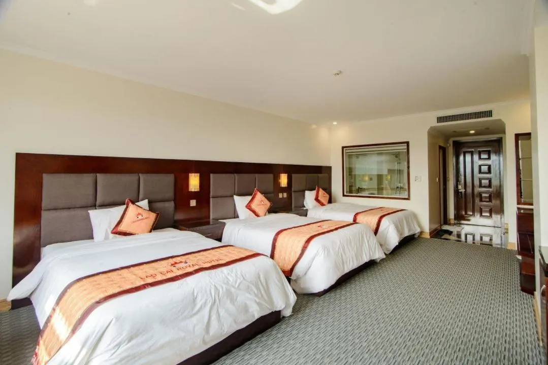 Bed in Lao Cai Royal Hotel