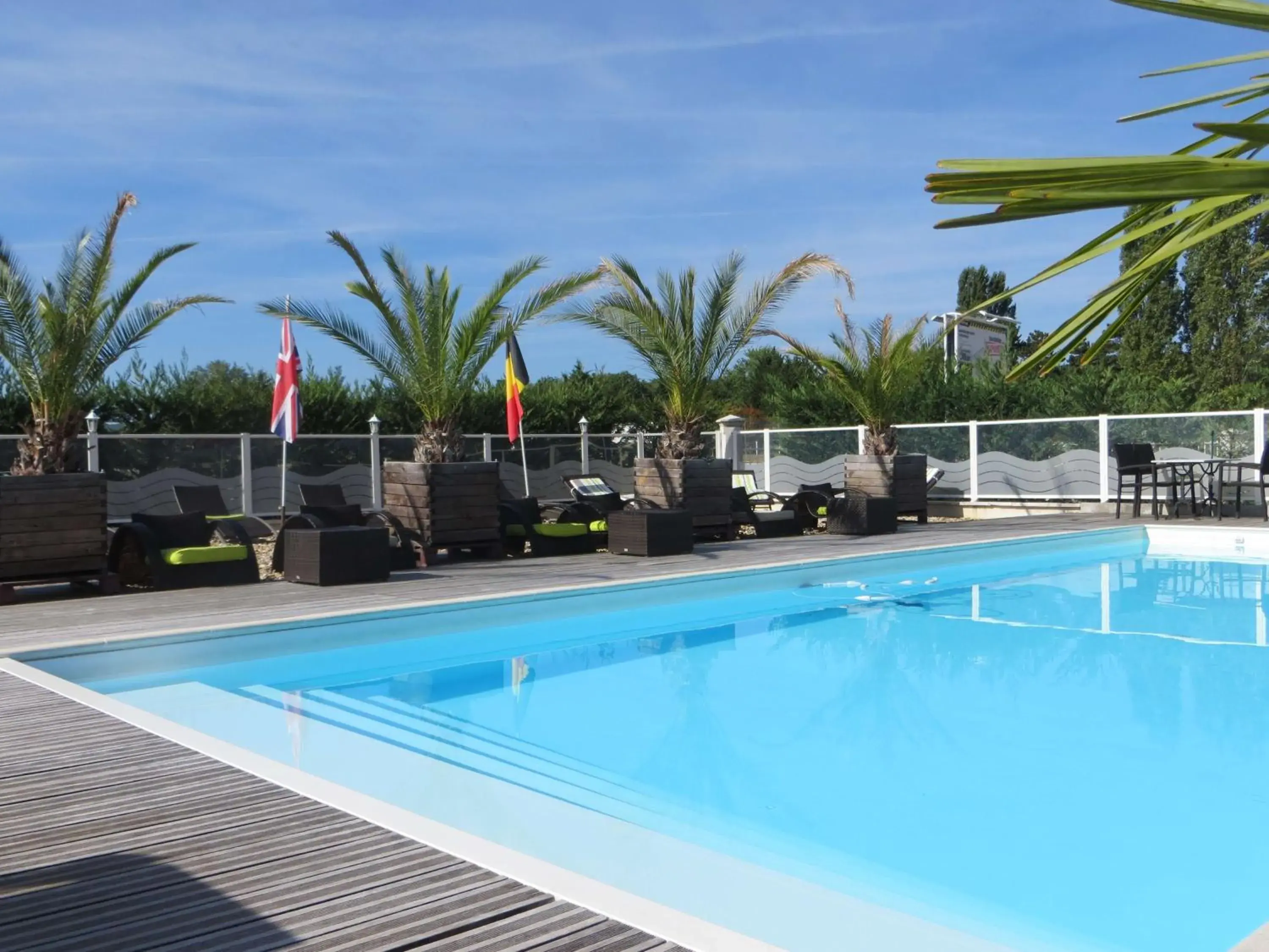 Pool view in Brit Hotel Dijon Hermes Pool view in Brit Hotel Dijon Hermes