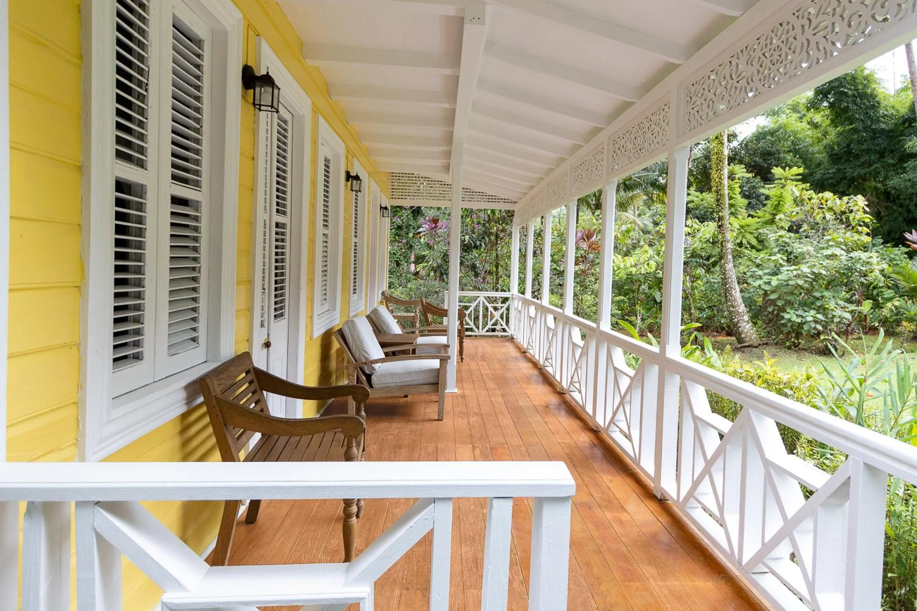 Garden view in Fond Doux Eco Resort