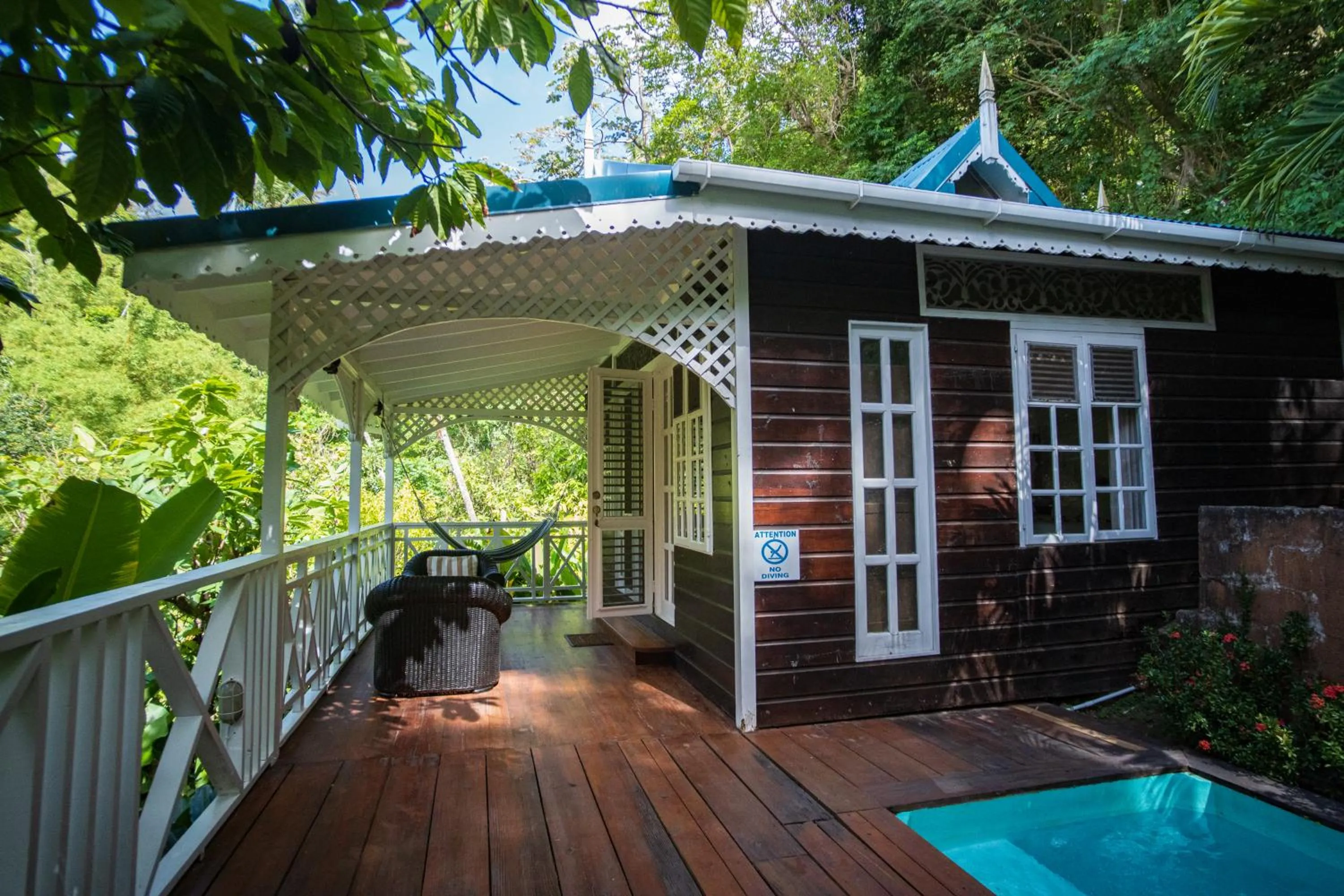 Facade/entrance in Fond Doux Eco Resort
