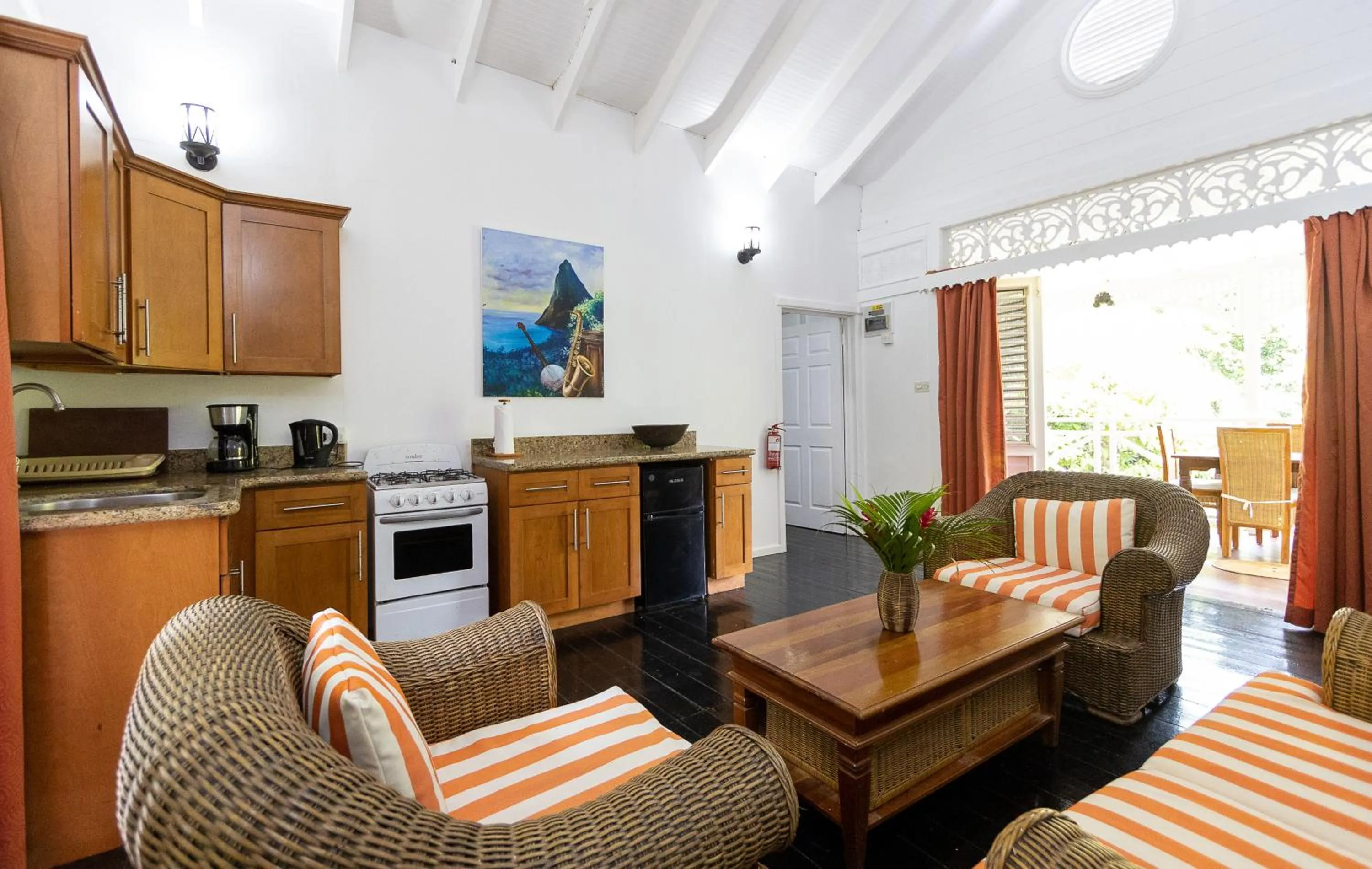 Living room in Fond Doux Eco Resort