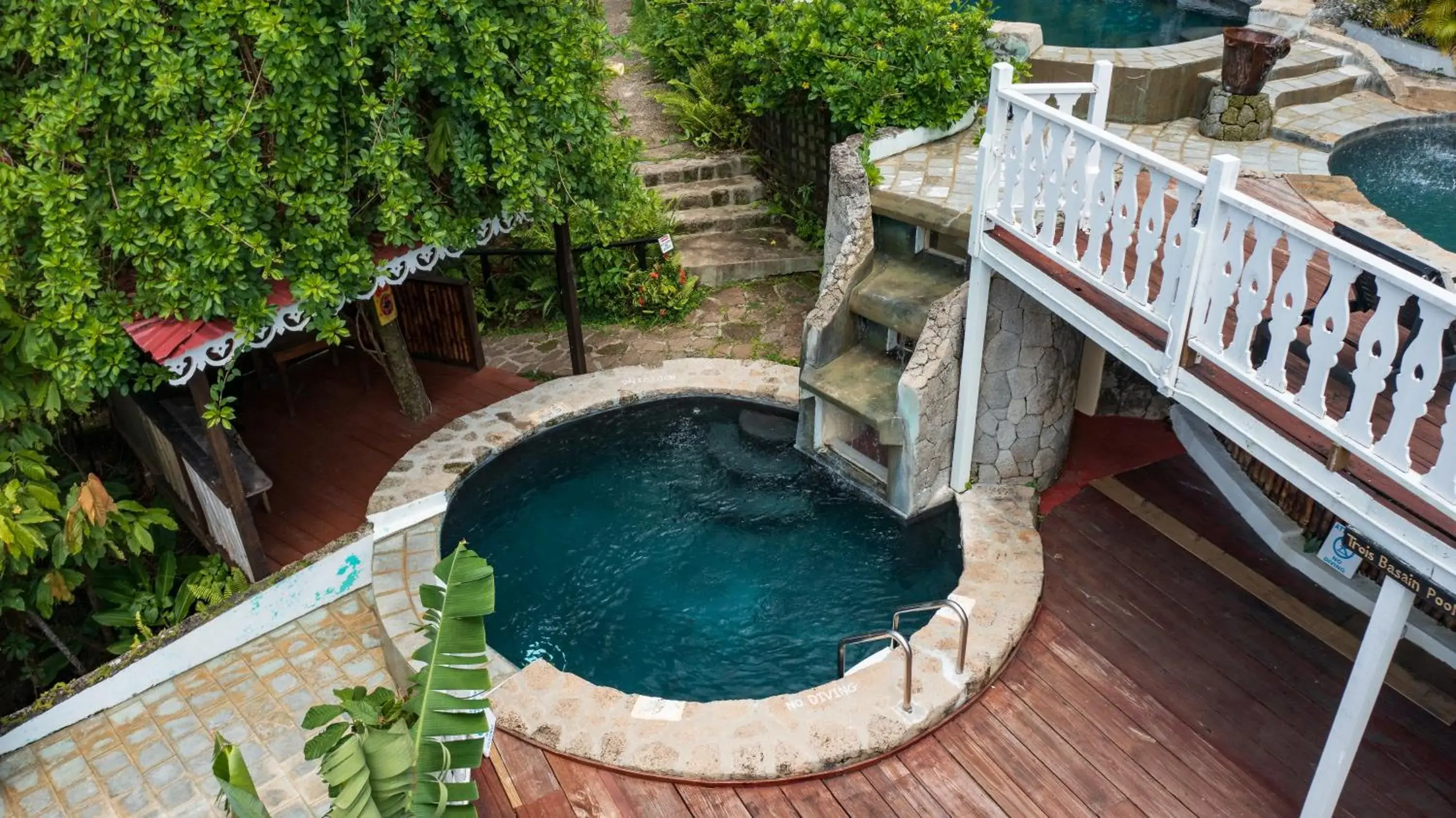 Pool view in Fond Doux Eco Resort Pool view in Fond Doux Eco Resort