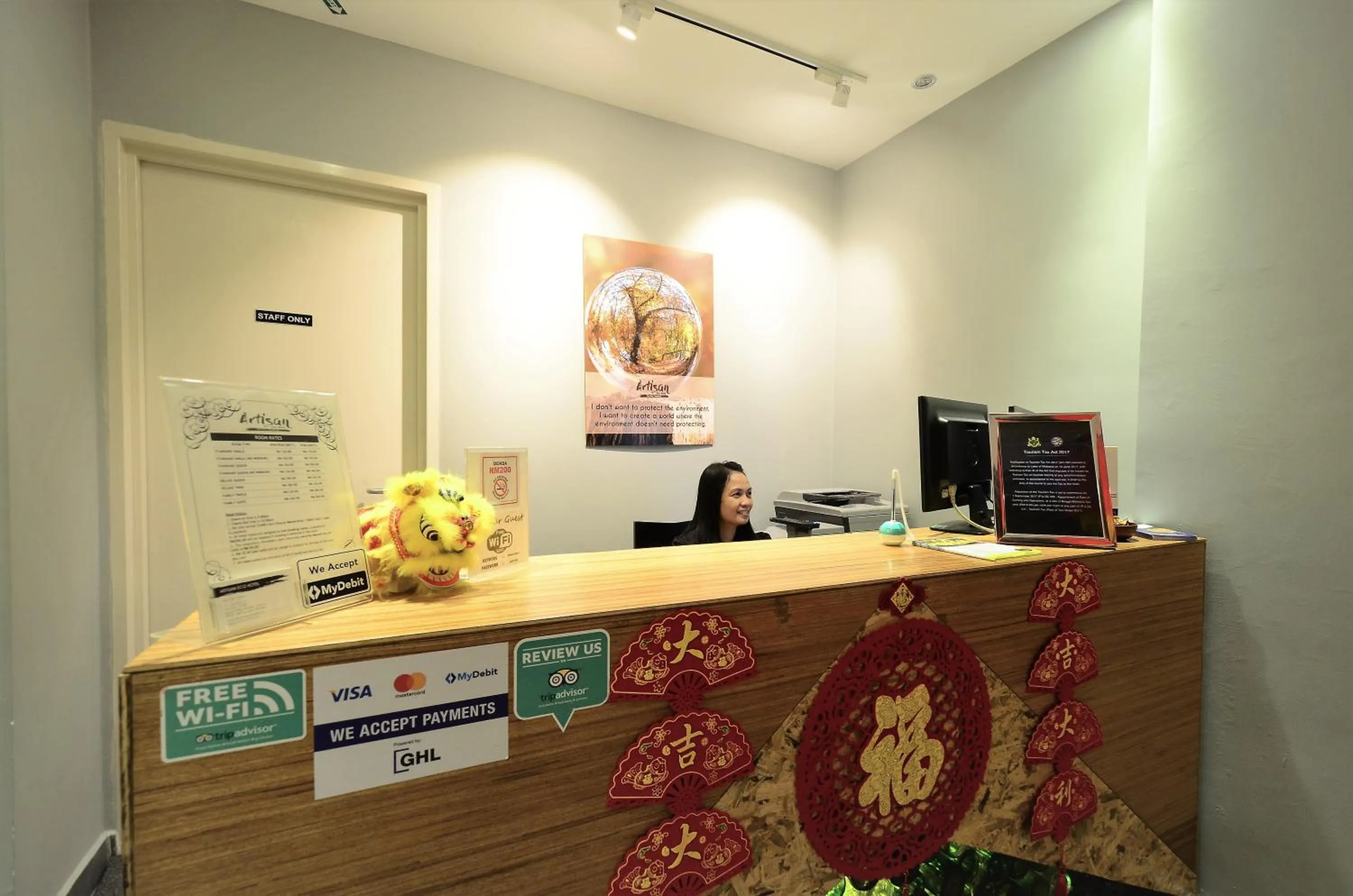 Lobby or reception in Artisan Eco Hotel