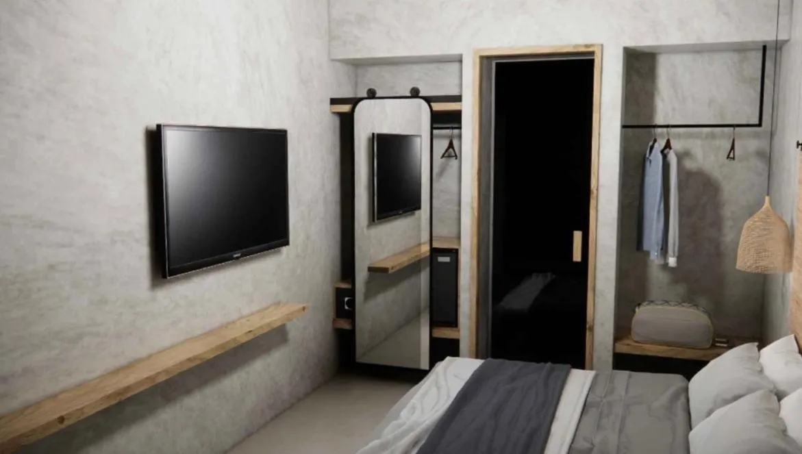 Bed in Fragiskos Hotel