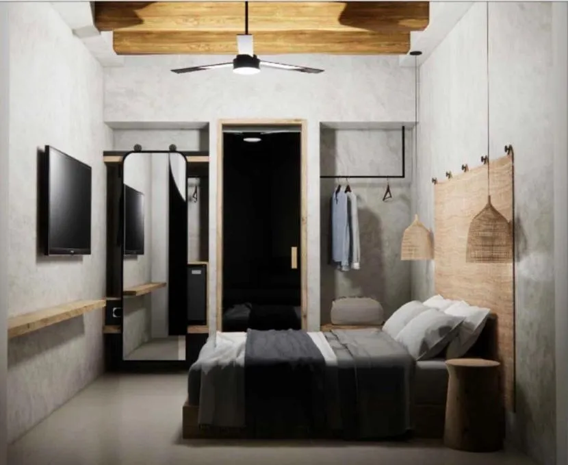 Bed in Fragiskos Hotel