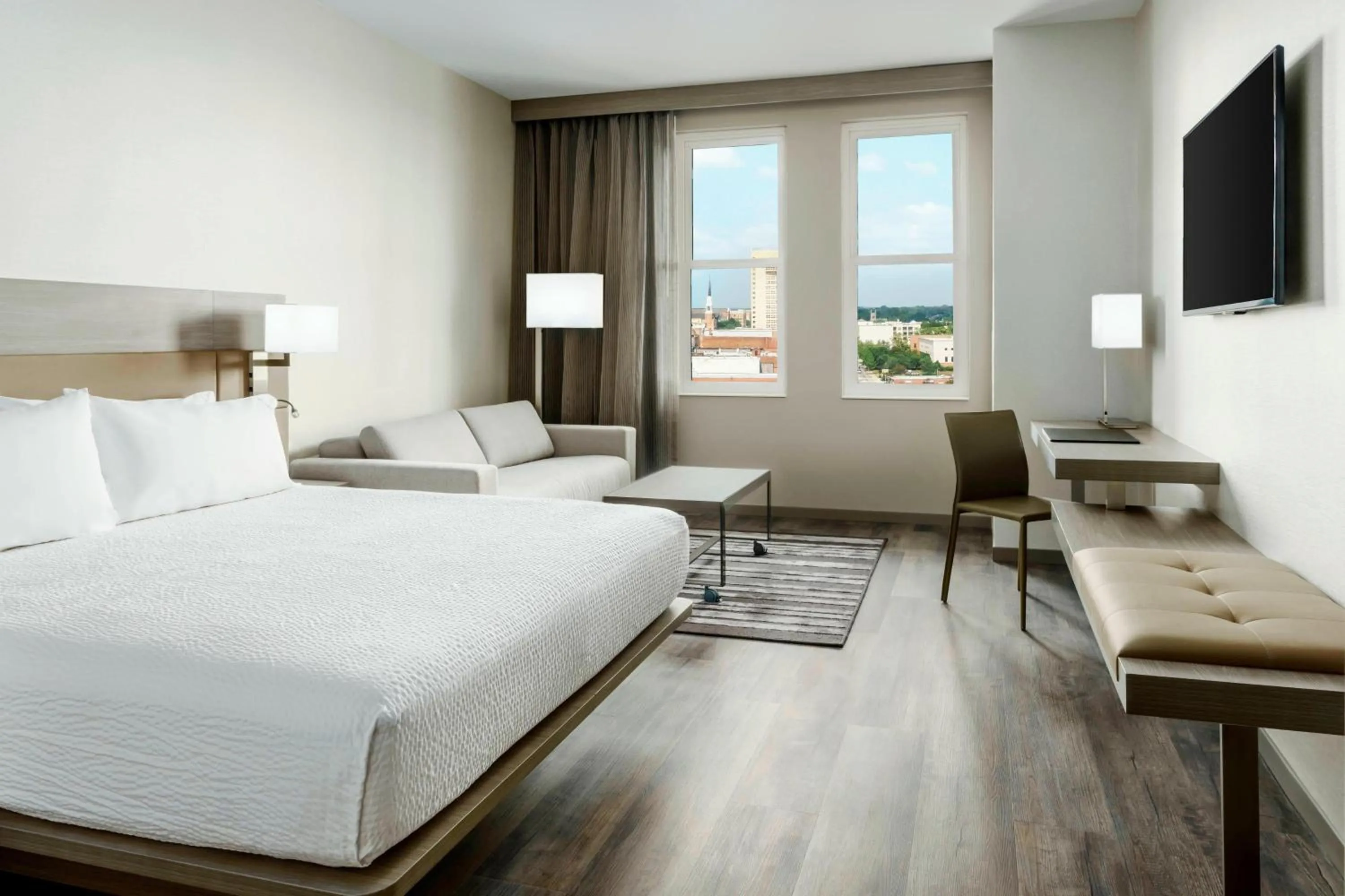 Photo of the whole room, Bed in AC Hotel by Marriott Spartanburg