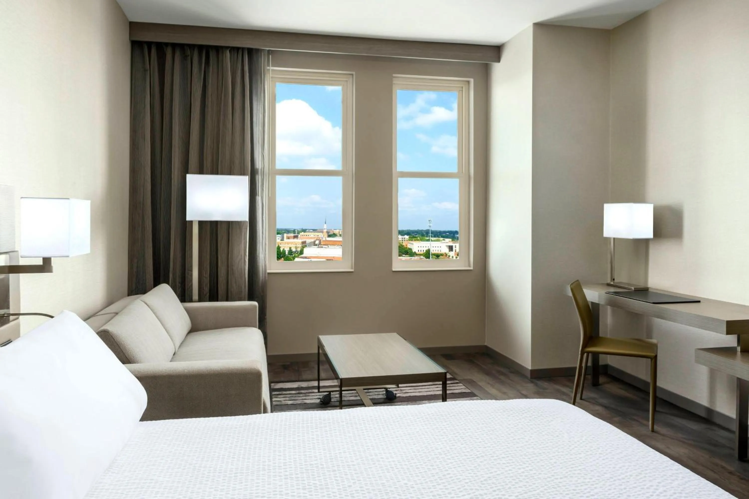 Photo of the whole room, Bed in AC Hotel by Marriott Spartanburg