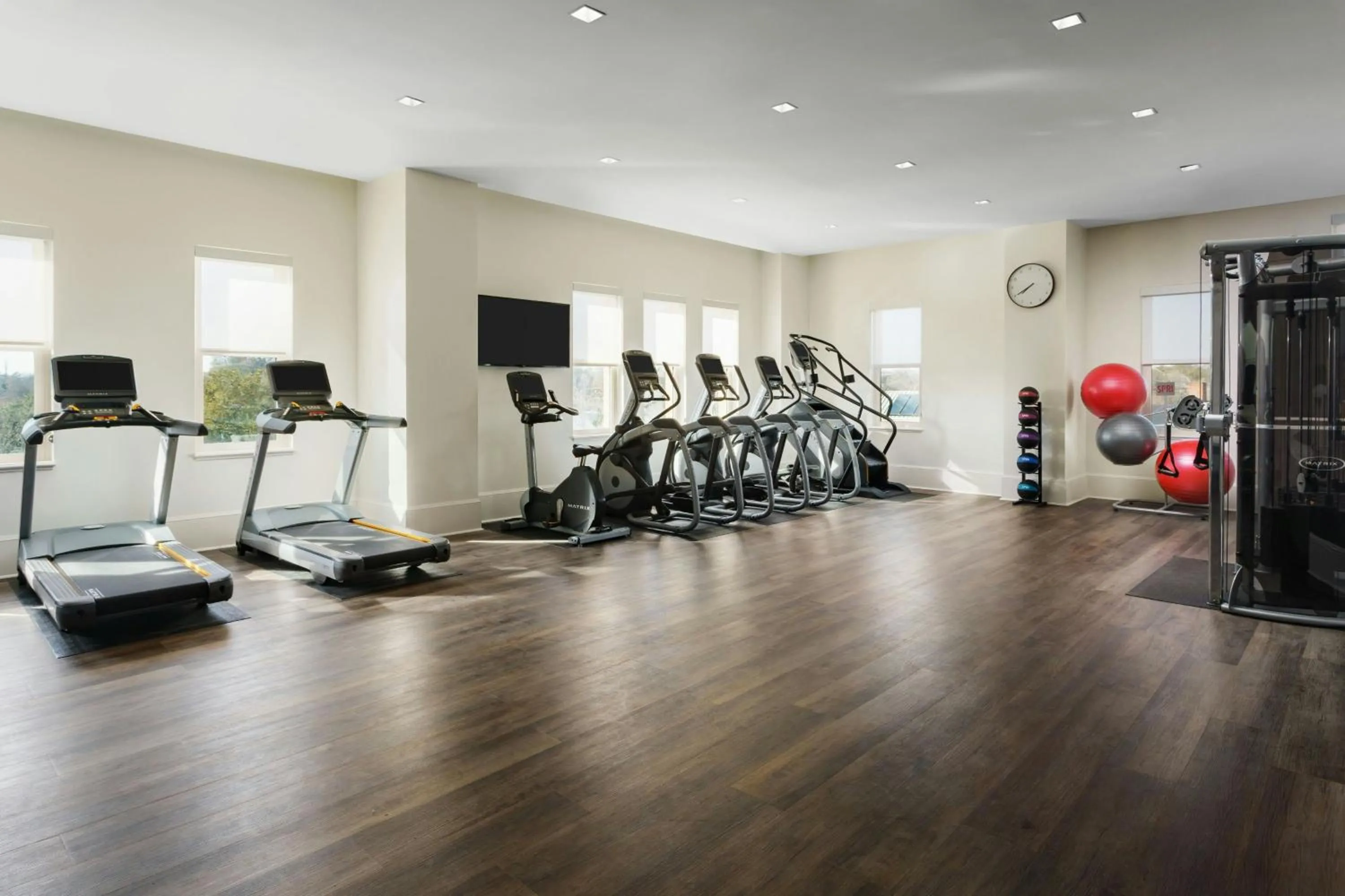 Fitness centre/facilities in AC Hotel by Marriott Spartanburg