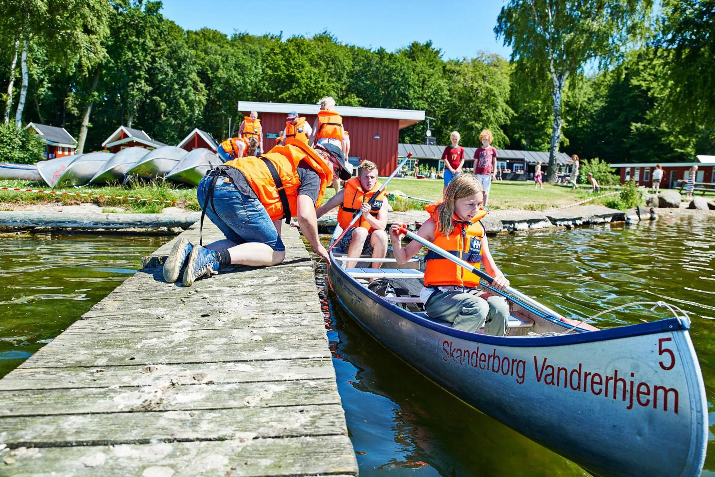 Canoeing in Danhostel Skanderborg