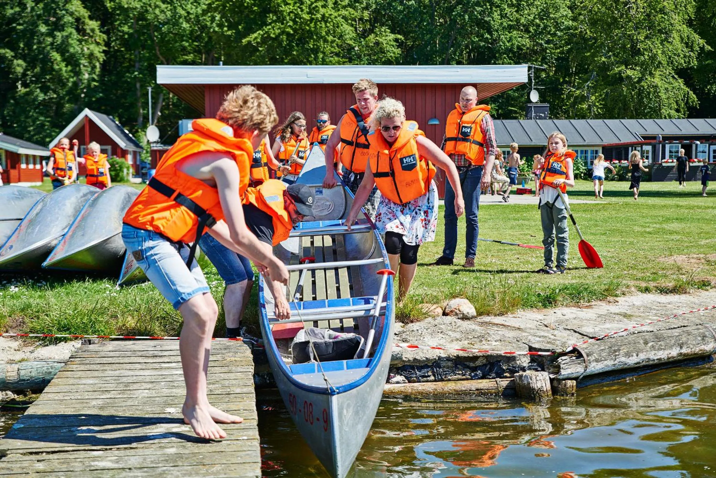 Canoeing in Danhostel Skanderborg