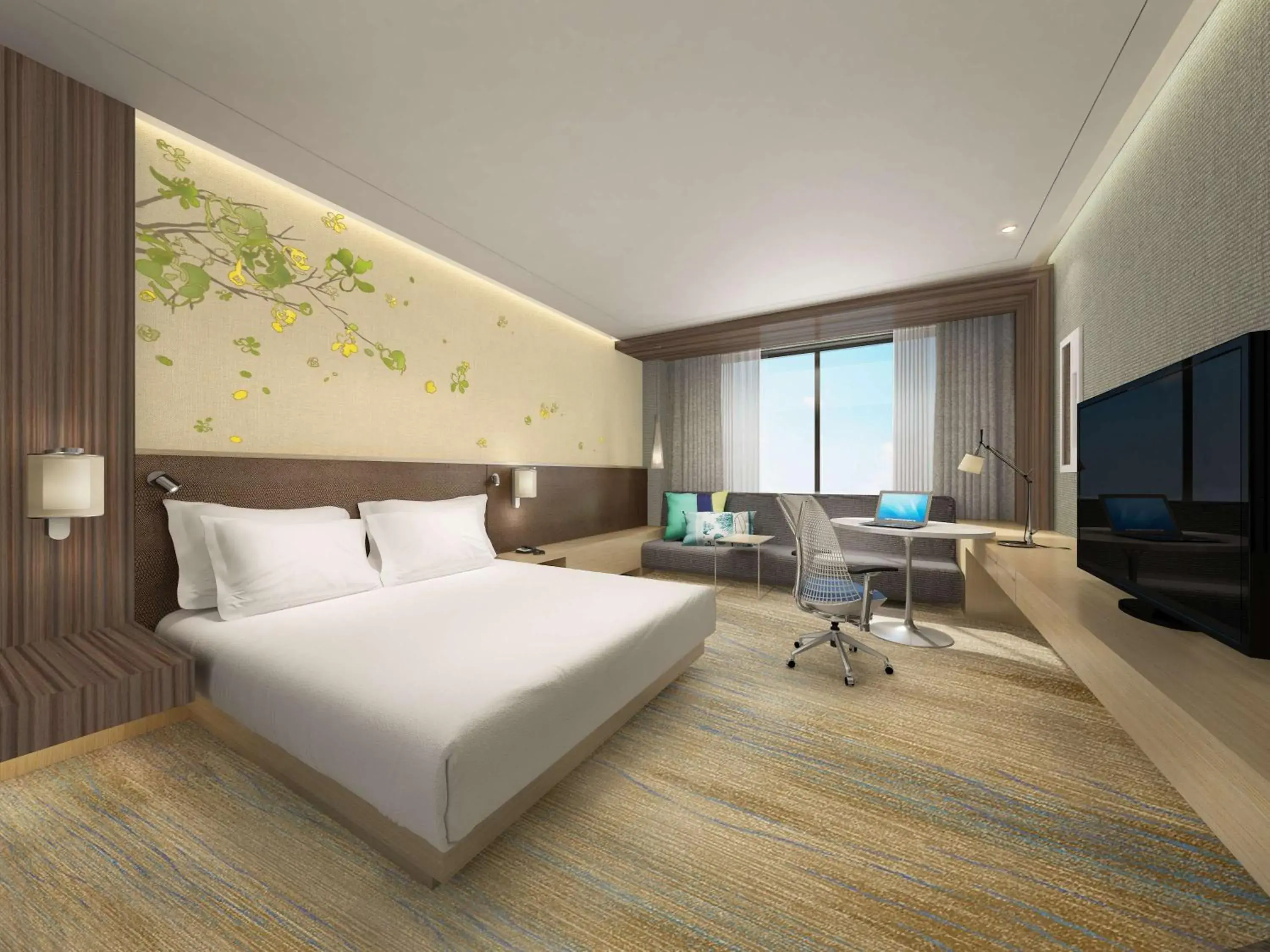 Bedroom, Bed in Hilton Garden Inn Shiyan Bedroom, Bed in Hilton Garden Inn Shiyan