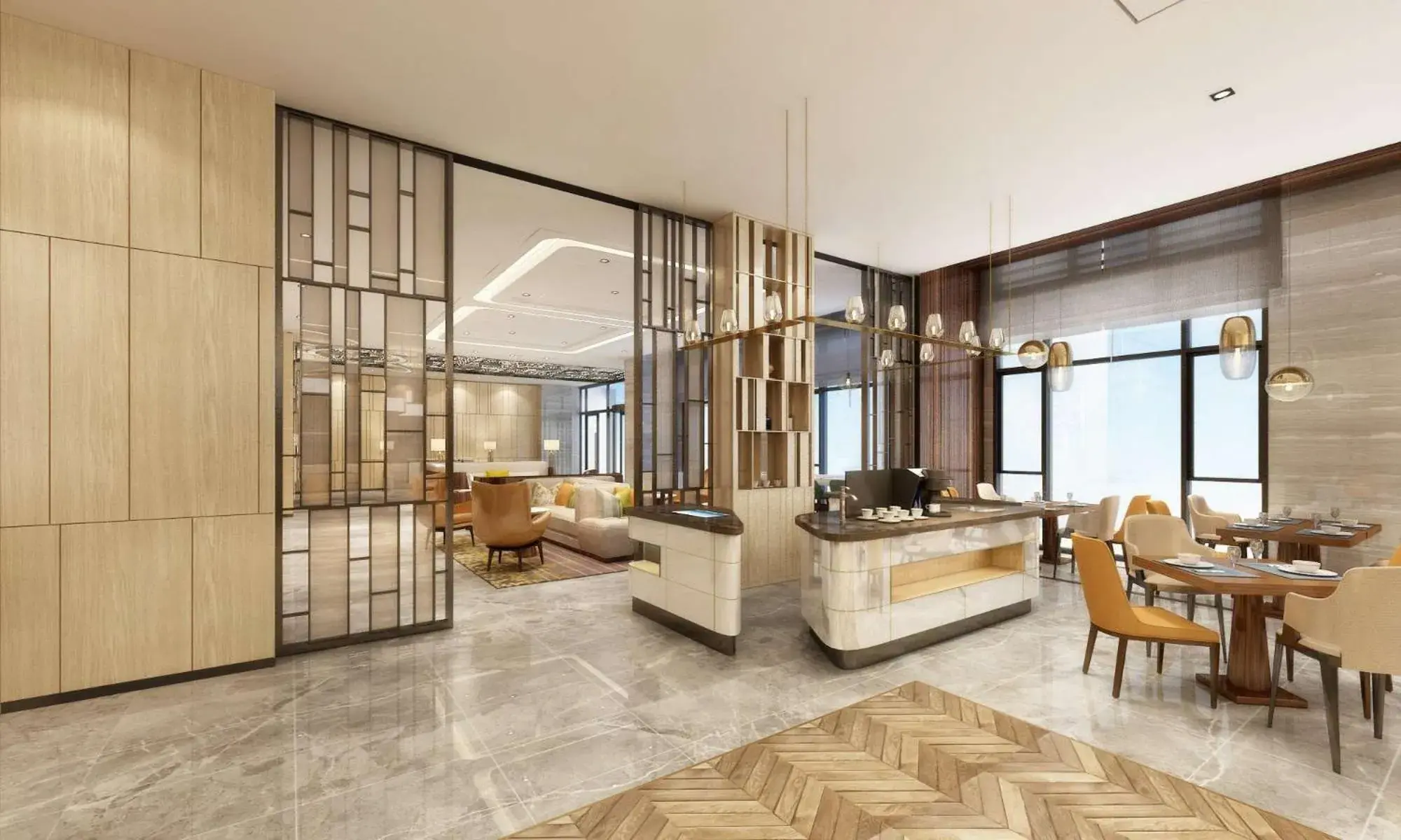 Lobby or reception in Hilton Garden Inn Shiyan Lobby or reception in Hilton Garden Inn Shiyan