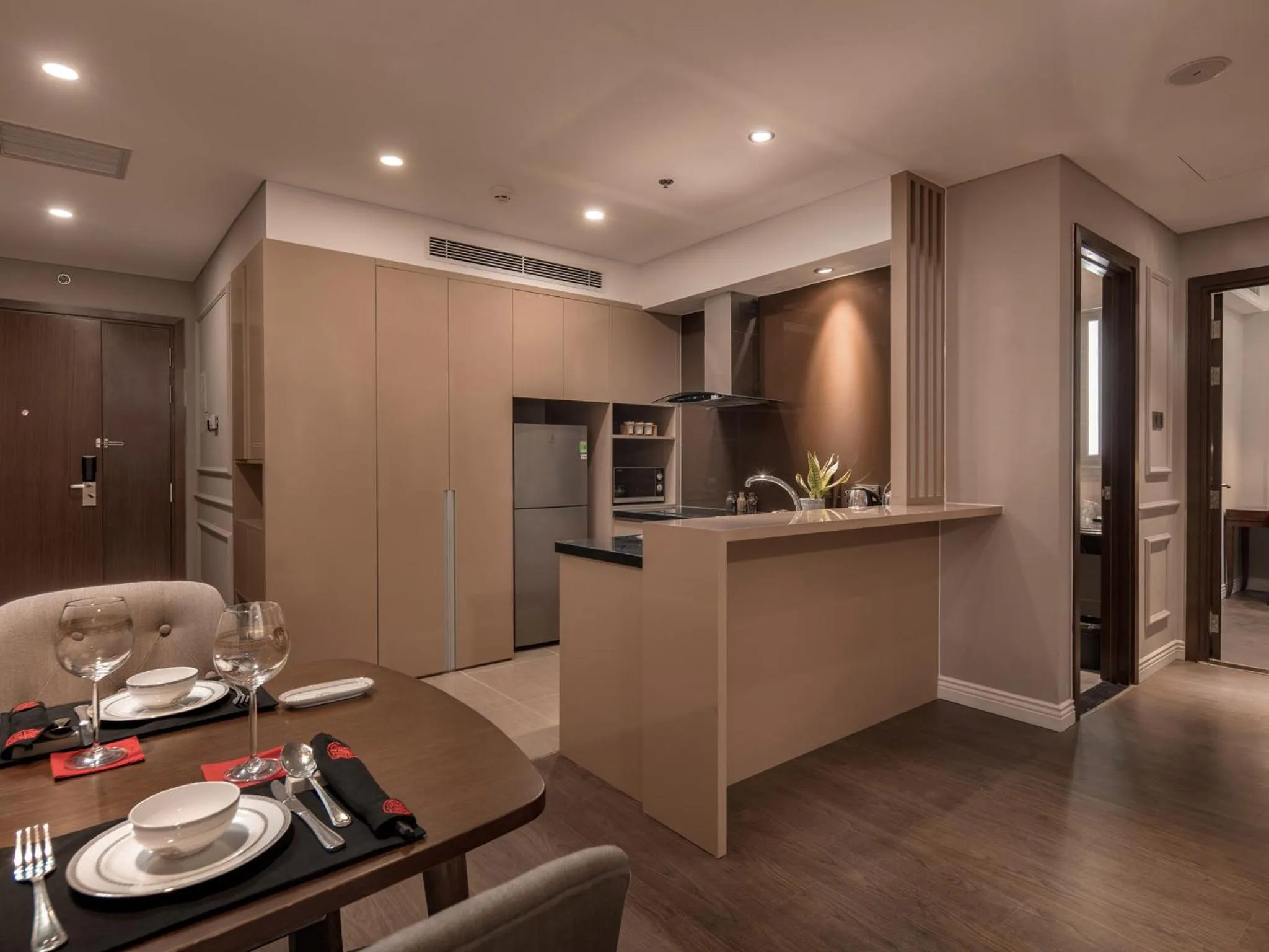 Kitchen or kitchenette in Altara Suites Da Nang by AHG