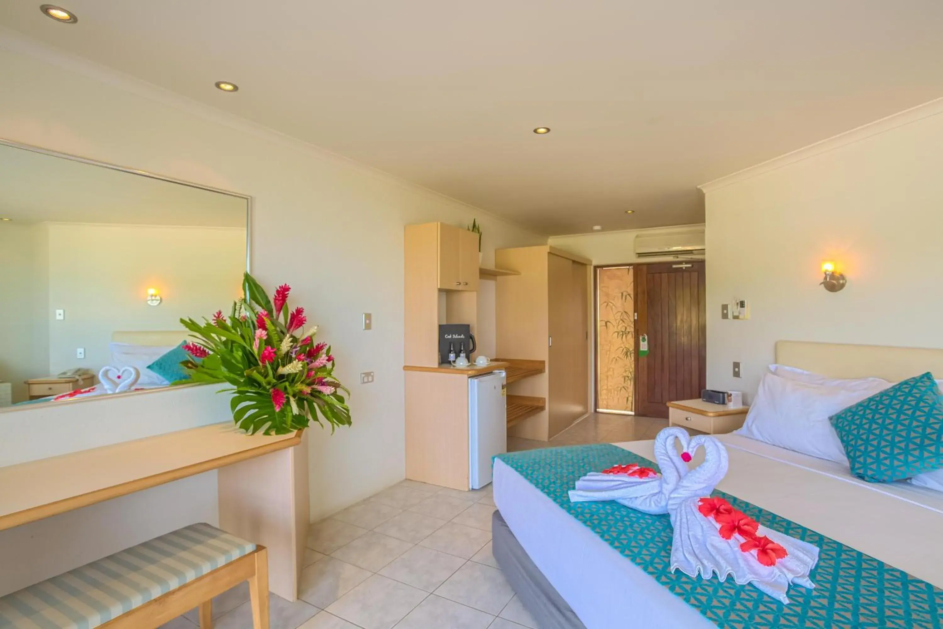 Patio, Bed in Muri Beach Club Hotel Patio, Bed in Muri Beach Club Hotel